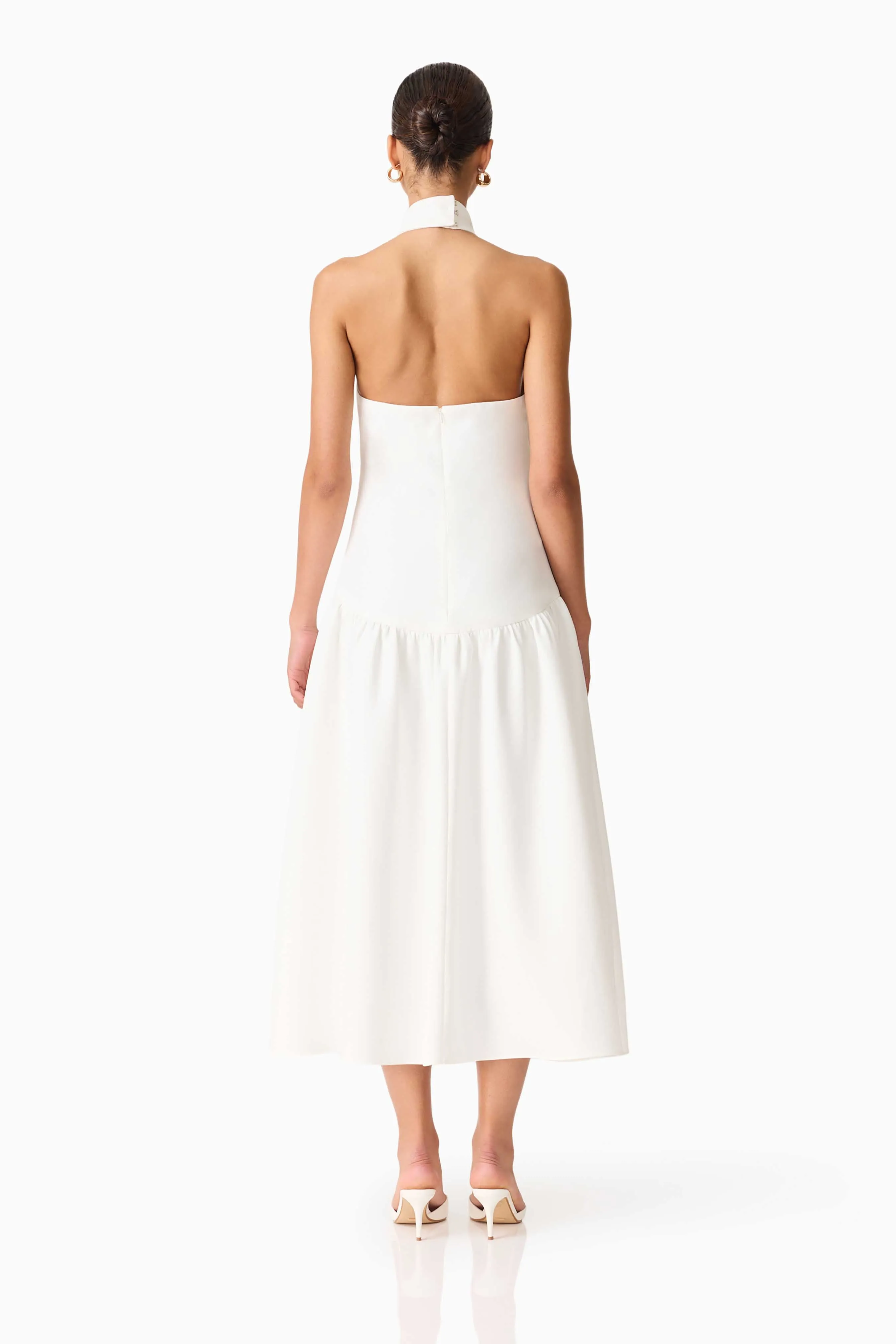Nolana Halter Midi Dress in White sold by Elliatt product image thumbnail 5