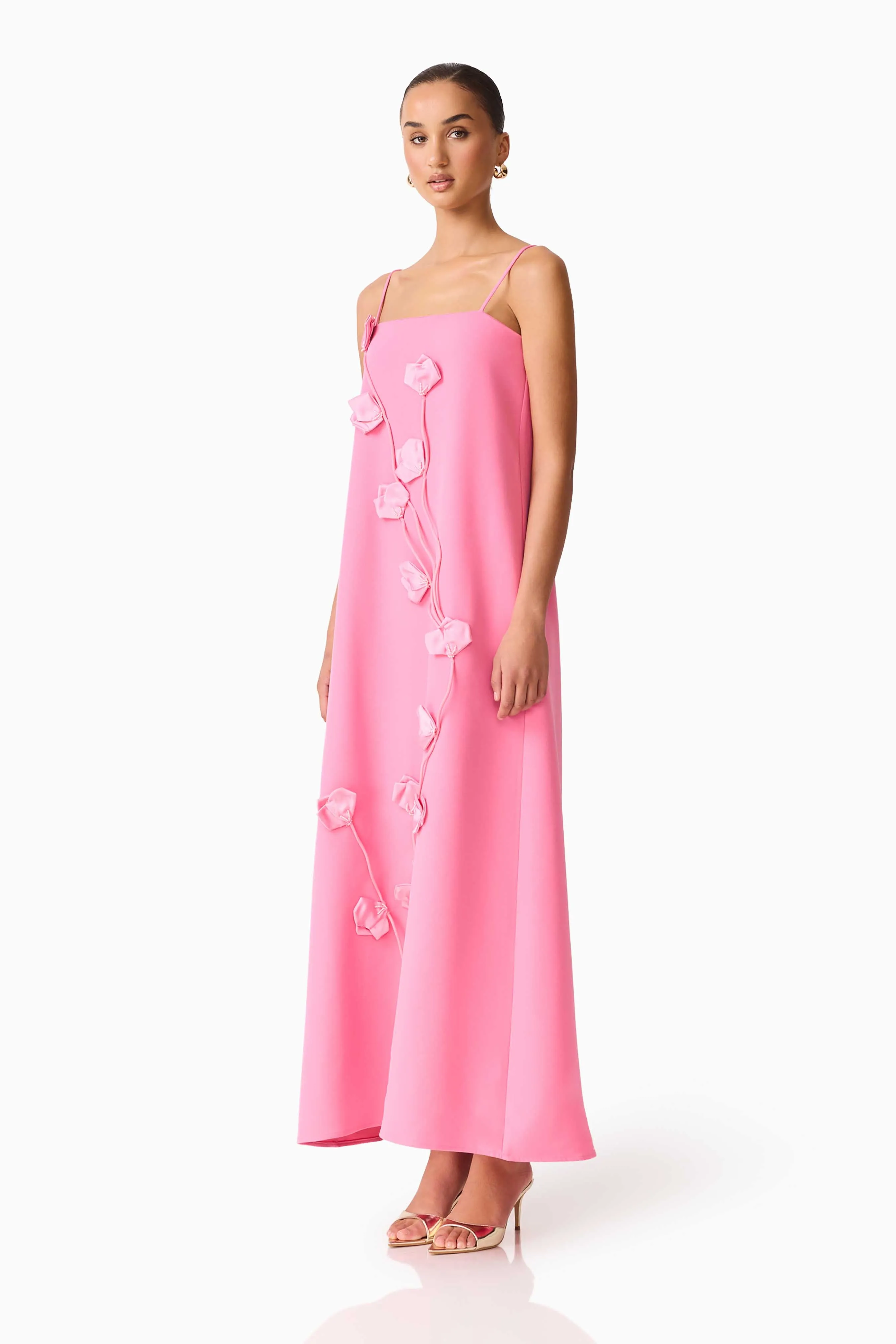 Nolana Floral Applique Gown in Pink sold by Elliatt product image thumbnail 3