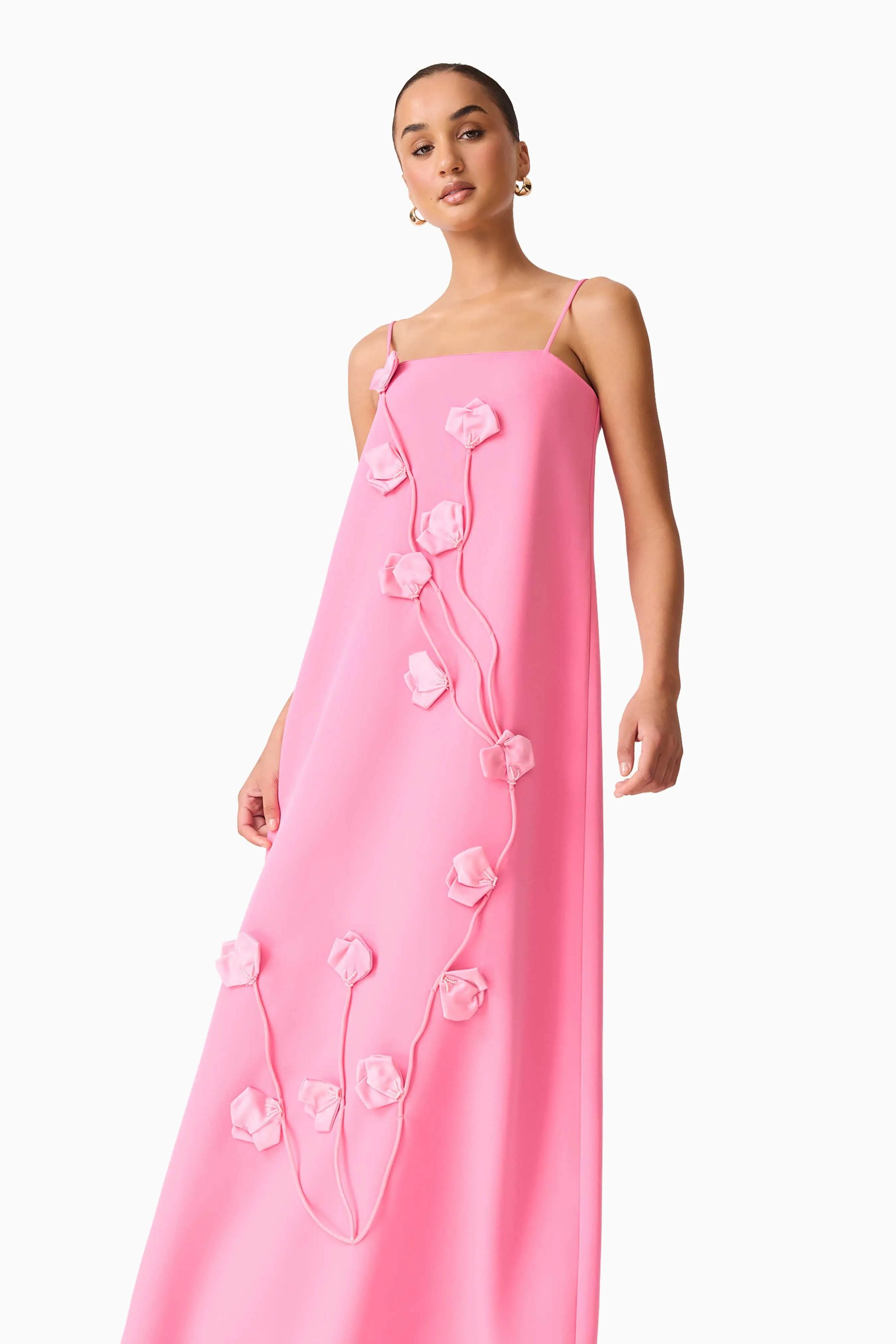 Nolana Floral Applique Gown in Pink sold by Elliatt product image thumbnail 4