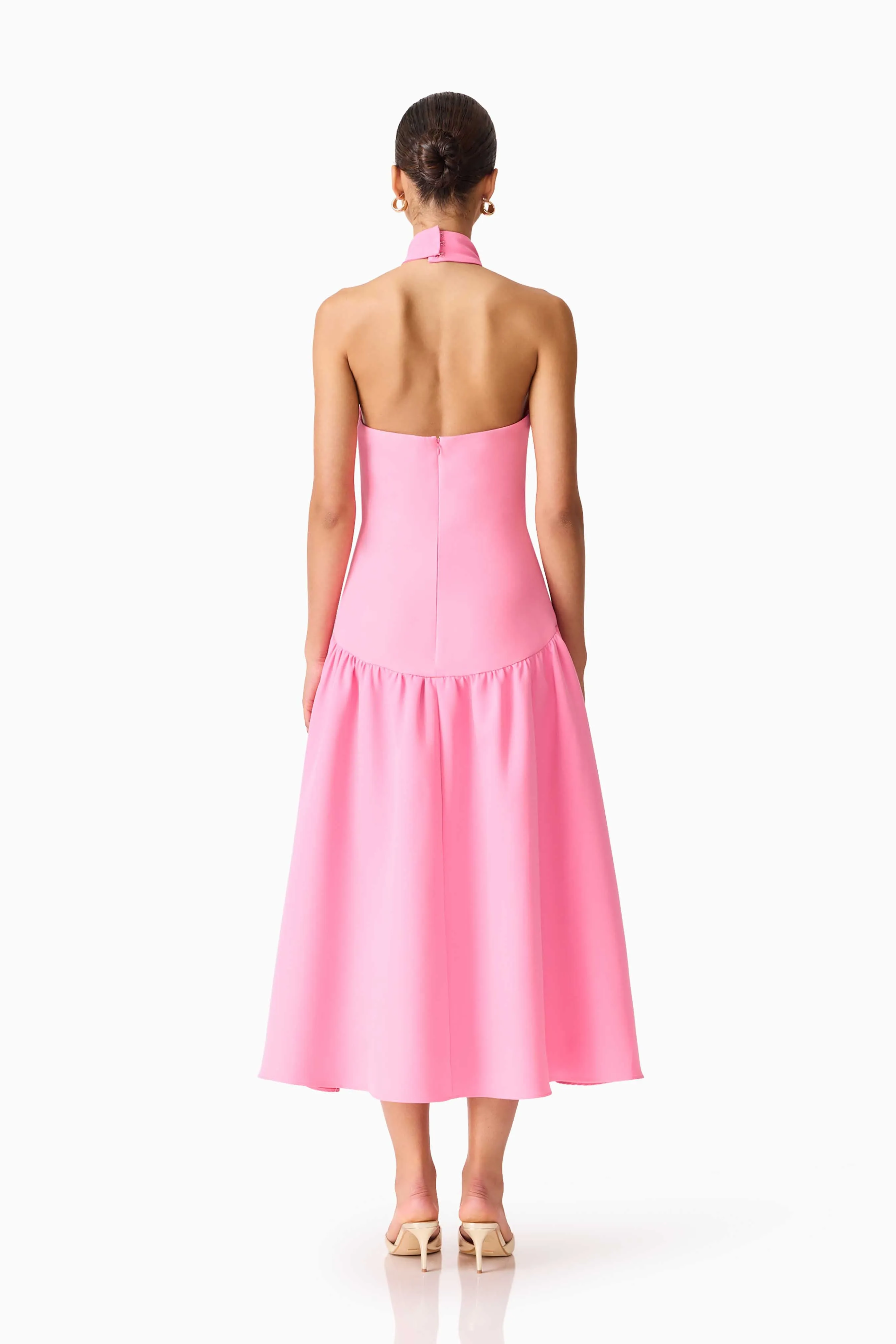 Nolana Halter Midi Dress in Pink sold by Elliatt product image thumbnail 5