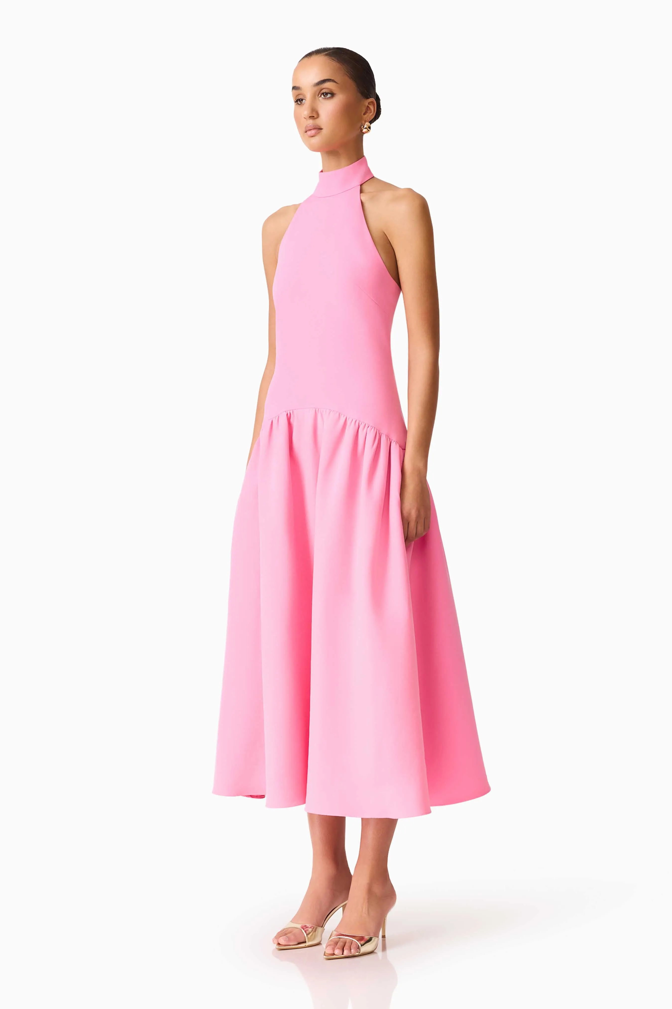 Nolana Halter Midi Dress in Pink sold by Elliatt product image thumbnail 3