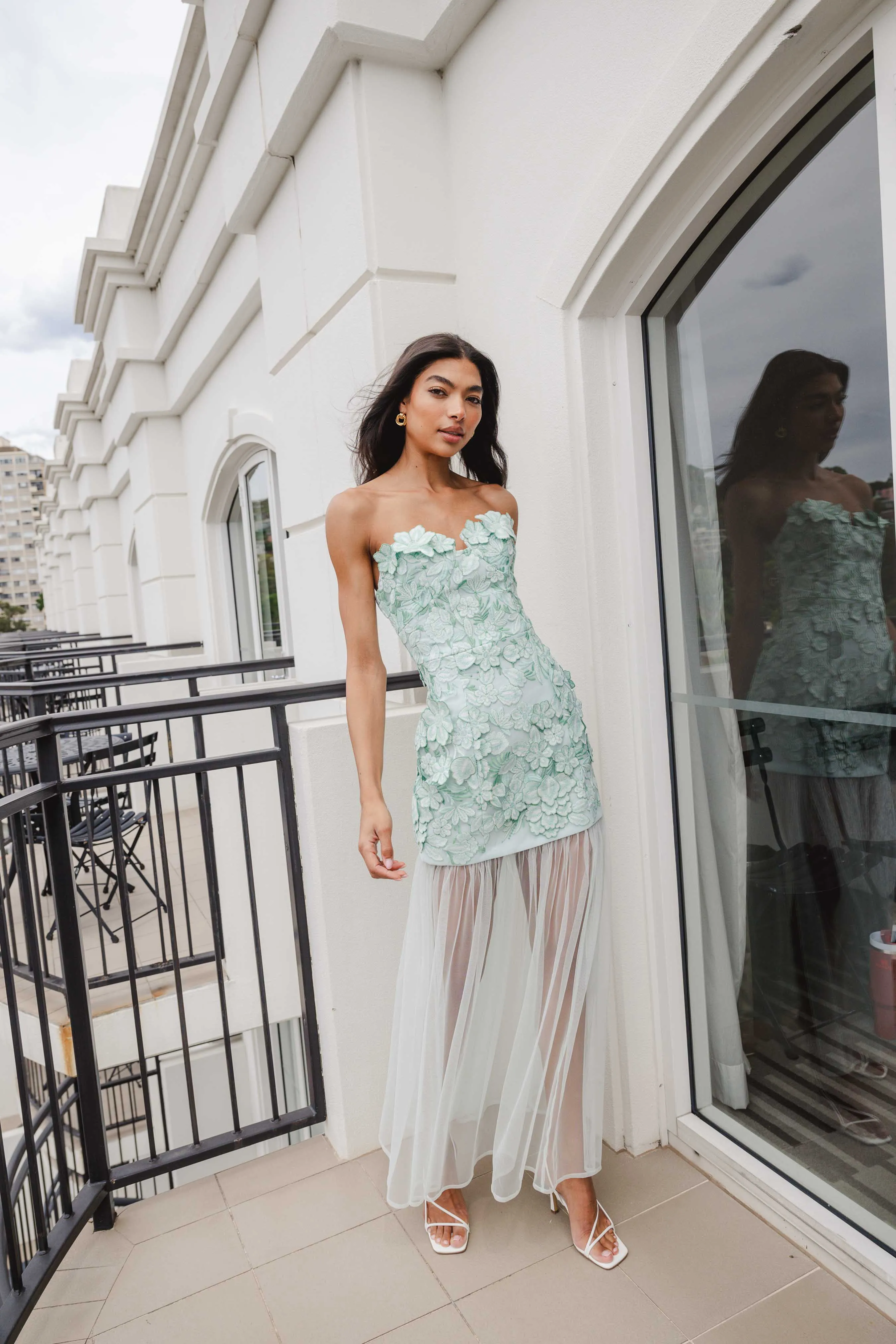 Roseate Strapless Maxi Dress in Mint Green sold by Elliatt product image thumbnail 2