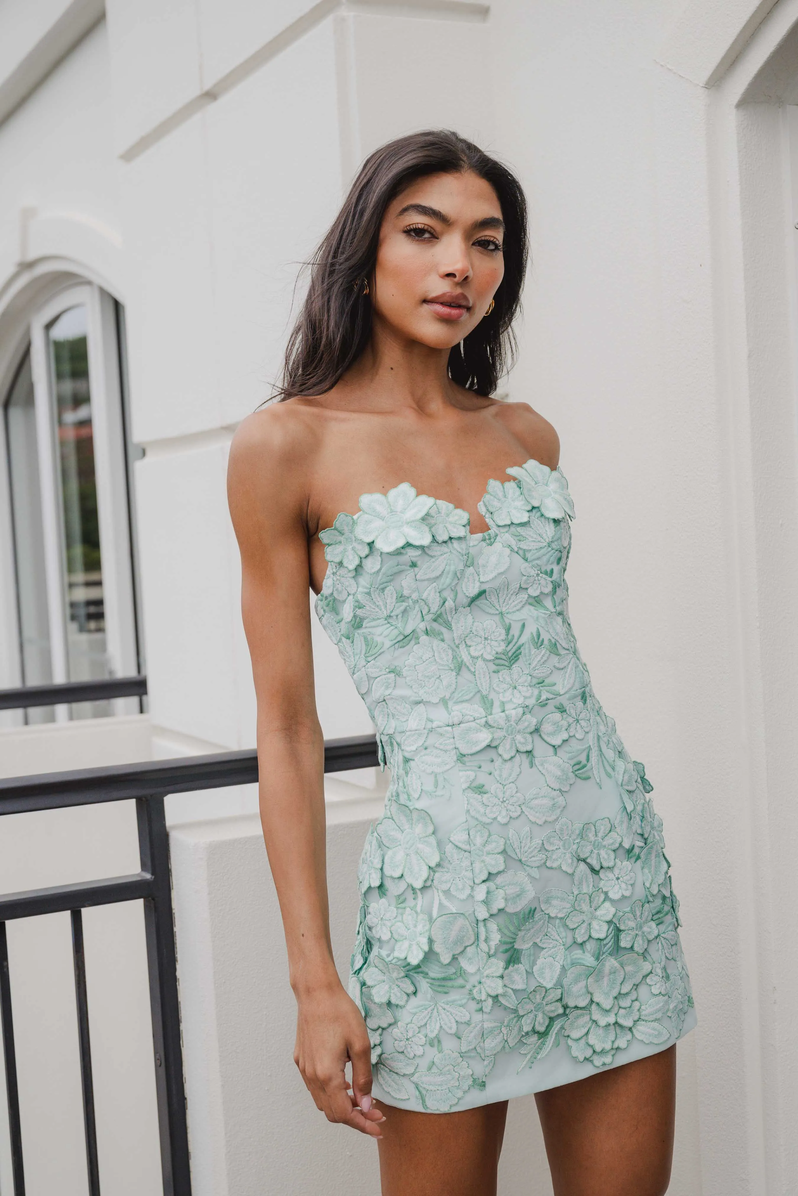 Roseate Strapless Maxi Dress in Mint Green sold by Elliatt product image thumbnail 3