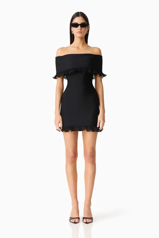 CURAAE Catiana Mini Dress in Black sold by Elliatt