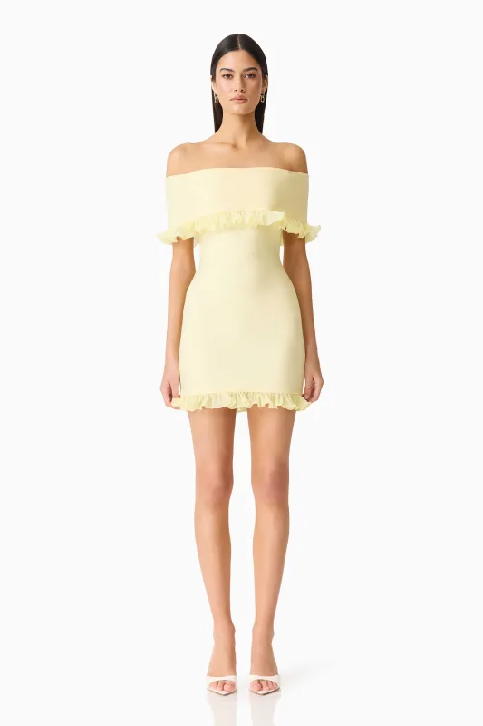 CURAAE Catiana Mini Dress in Yellow sold by Elliatt