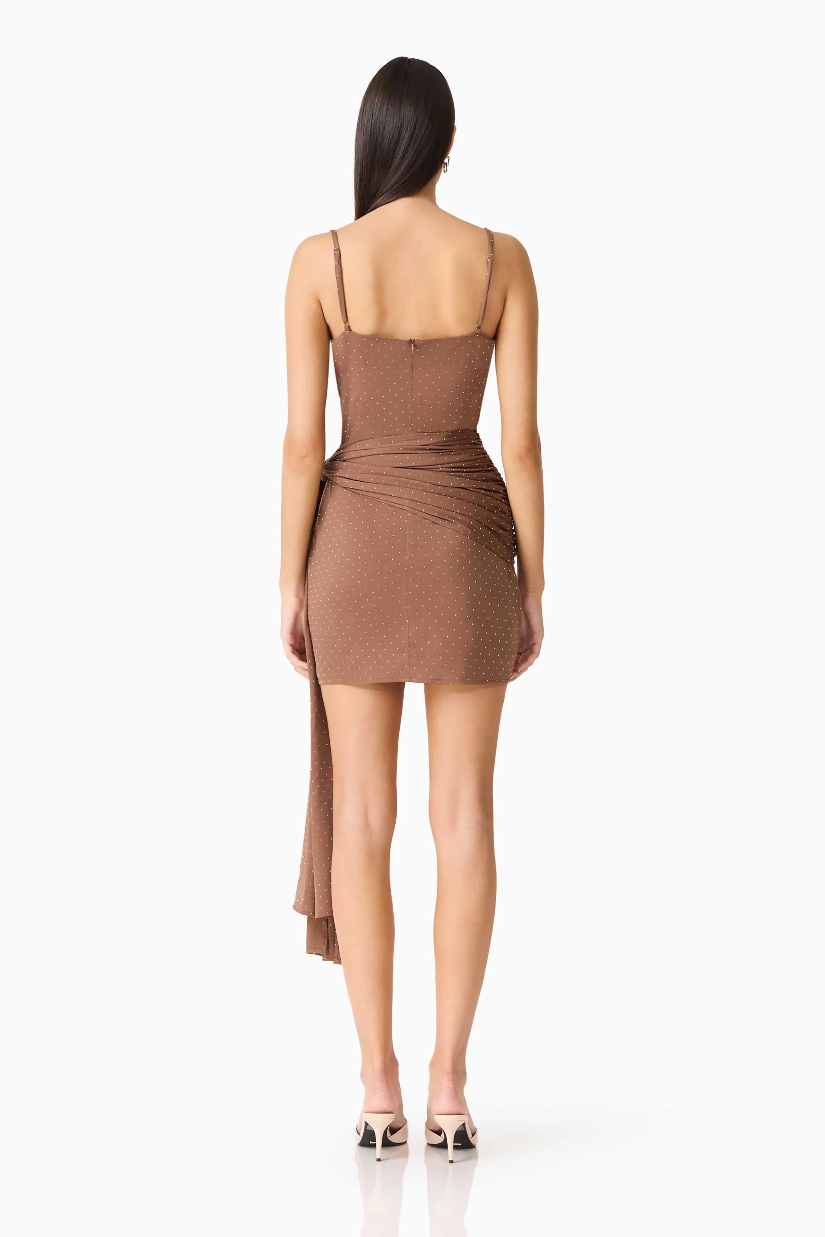 CURAAE Gizelle Mini Dress in Brown sold by Elliatt product image thumbnail 4