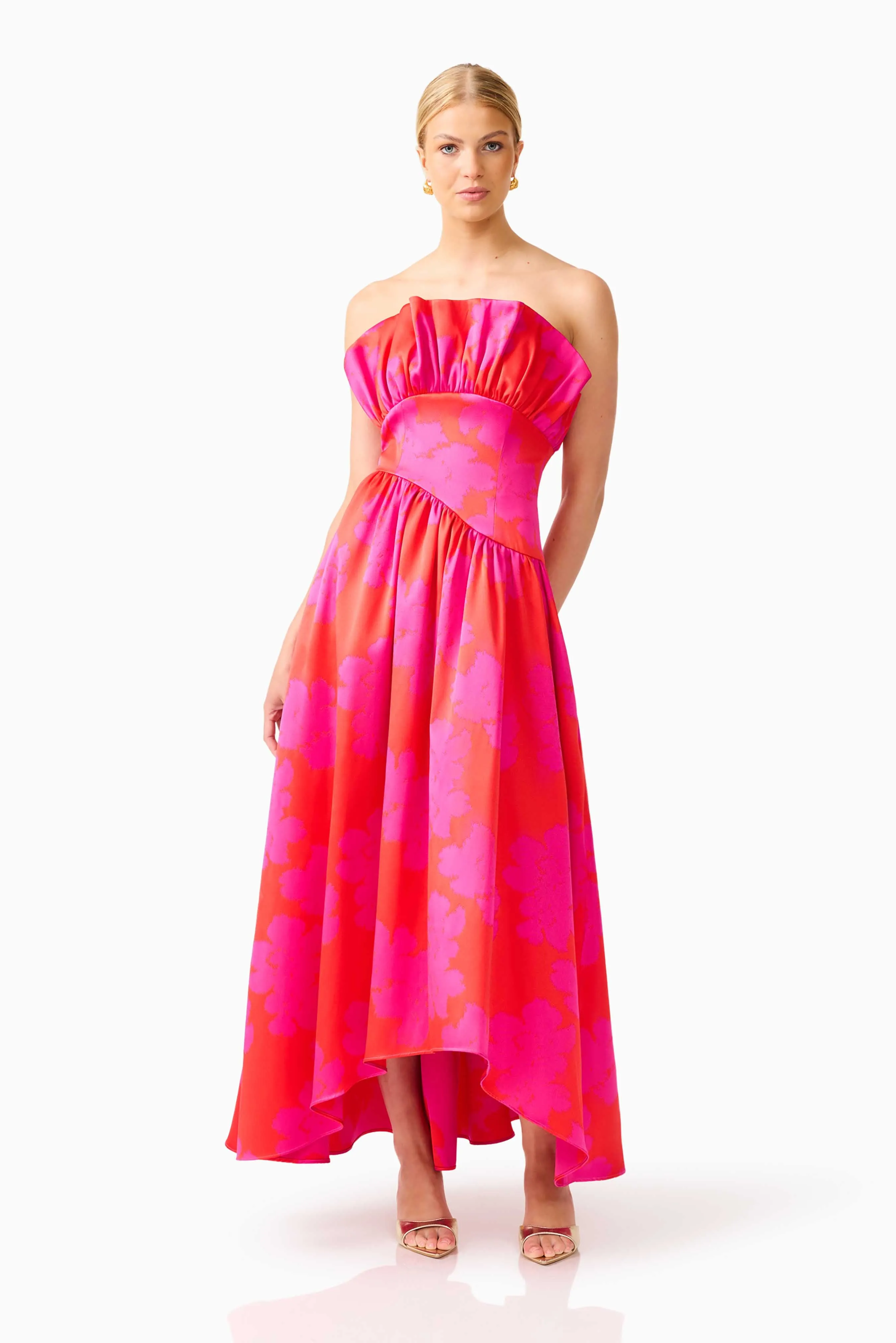 Laurel Sleeveless Maxi Dress in Pink & Red sold by Elliatt product image thumbnail 3