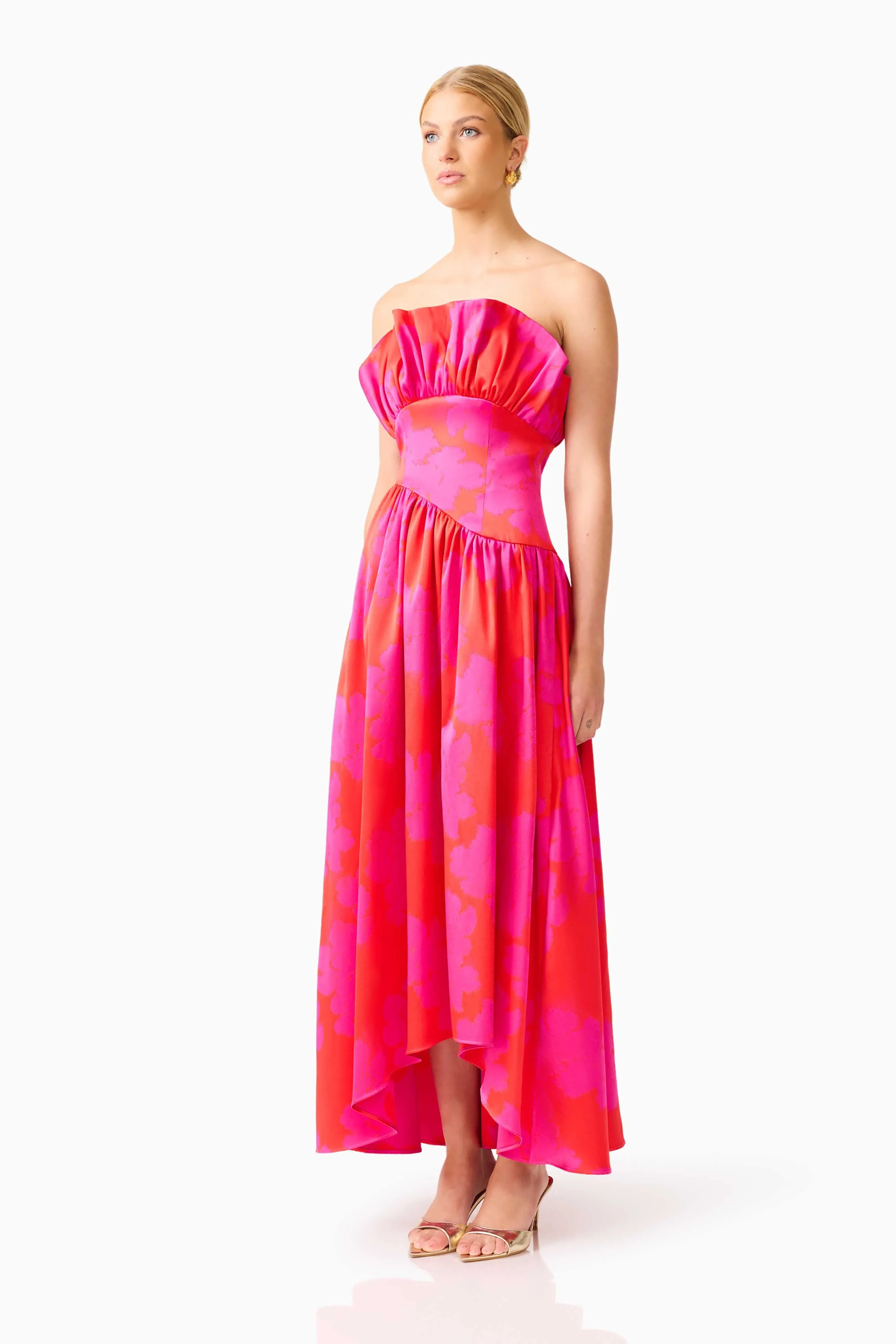 Laurel Sleeveless Maxi Dress in Pink & Red sold by Elliatt product image thumbnail 2