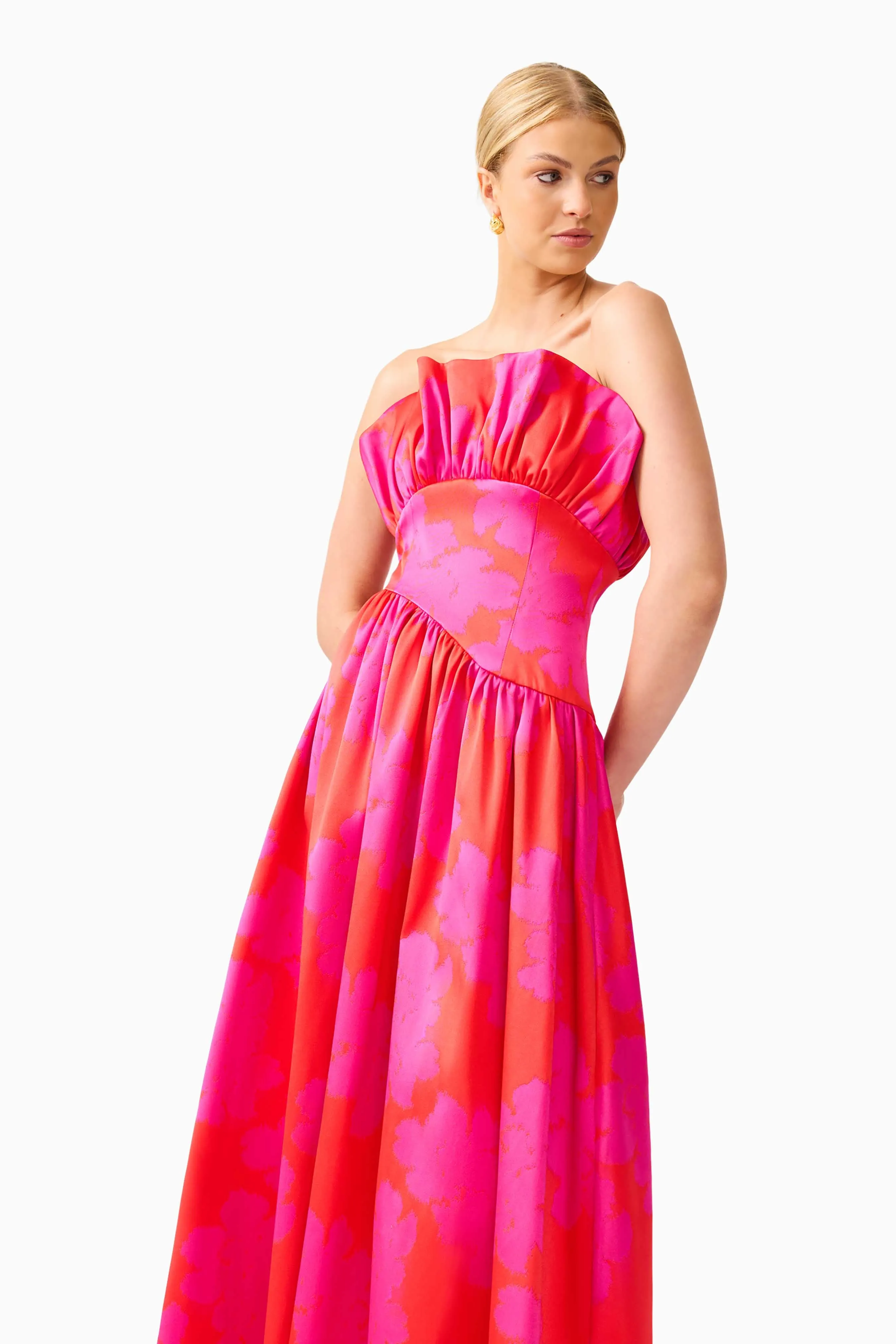 Laurel Sleeveless Maxi Dress in Pink & Red sold by Elliatt product image thumbnail 5
