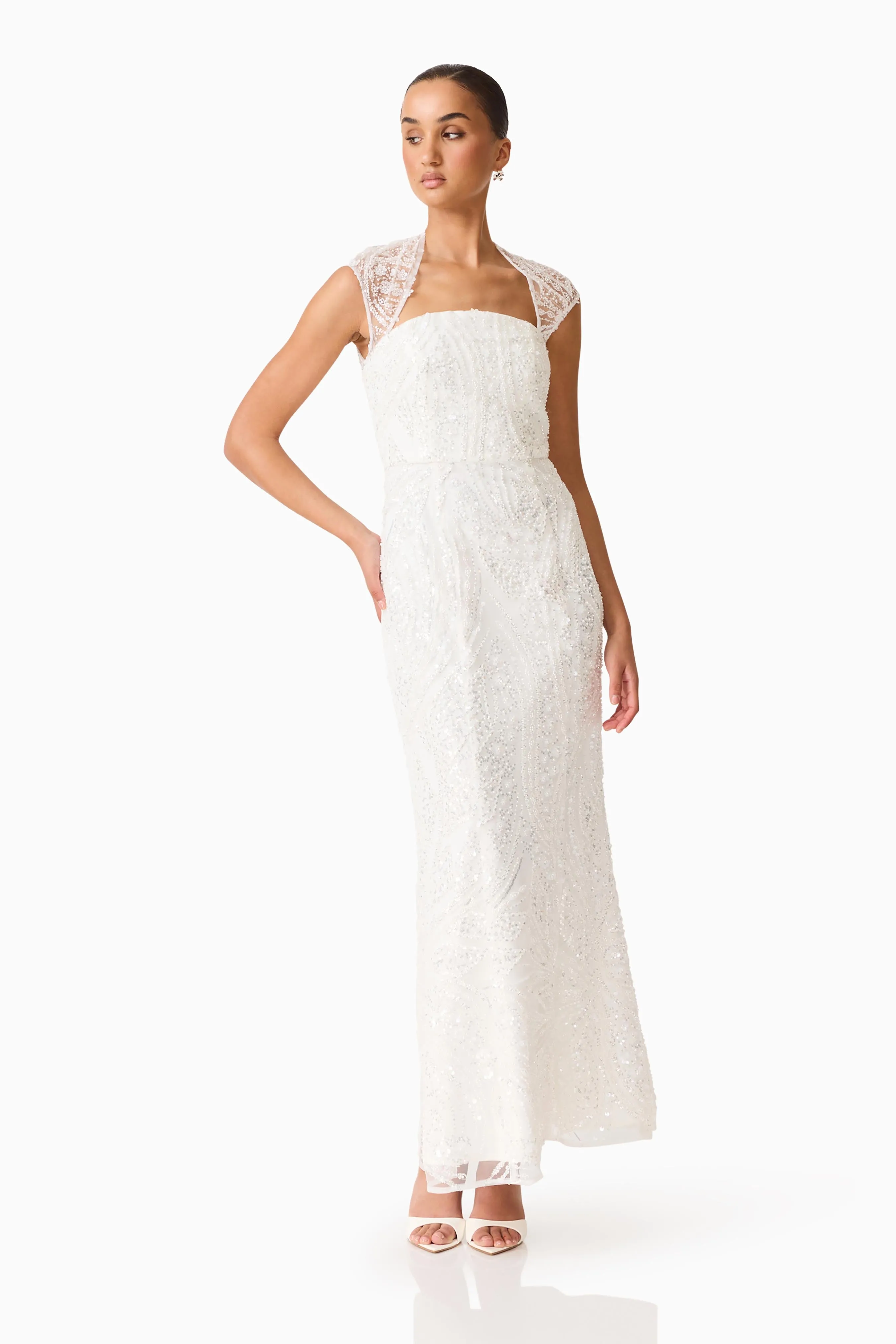 Daelia Embellished Gown White sold by Elliatt product image thumbnail 3