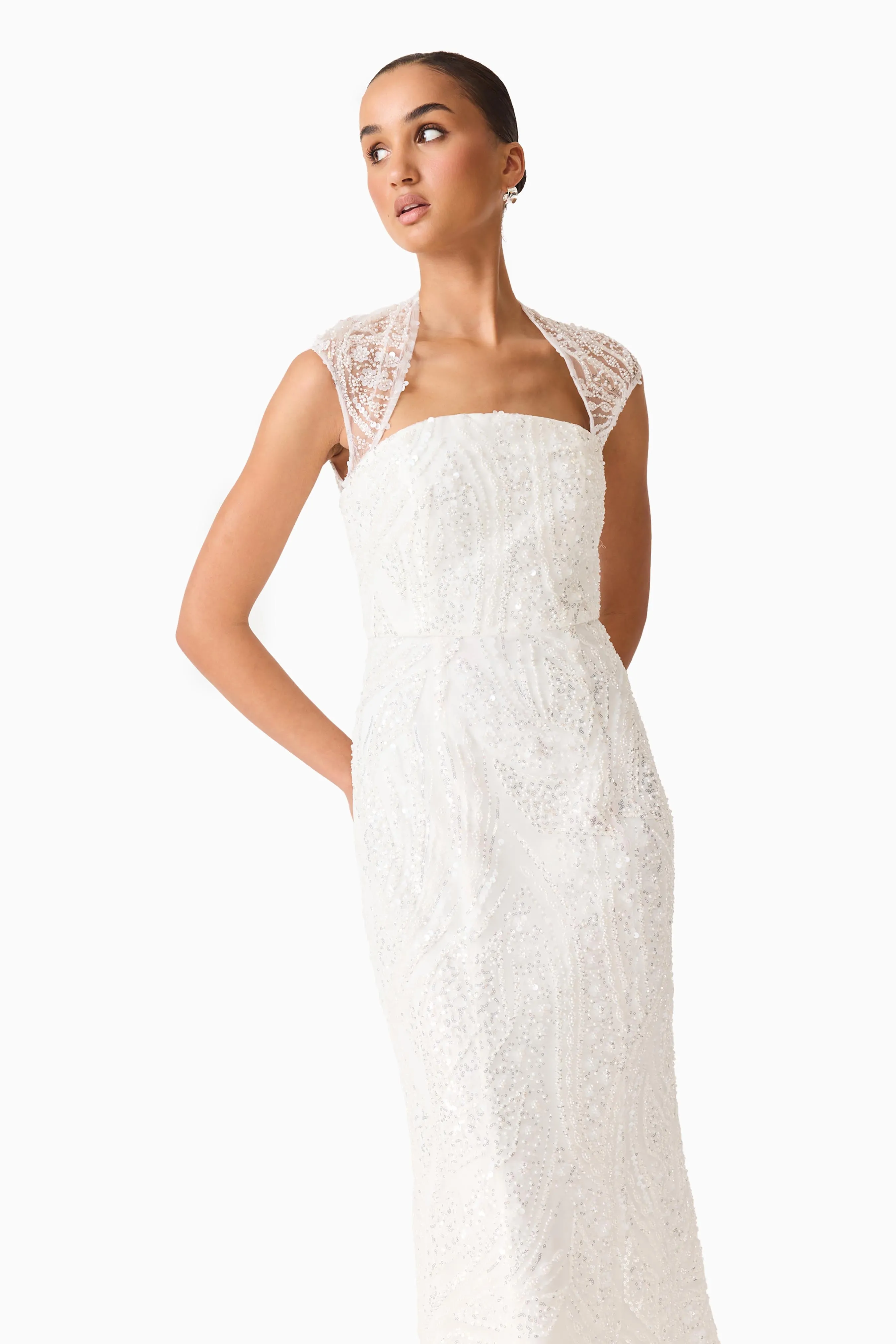 Daelia Embellished Gown White sold by Elliatt product image thumbnail 5