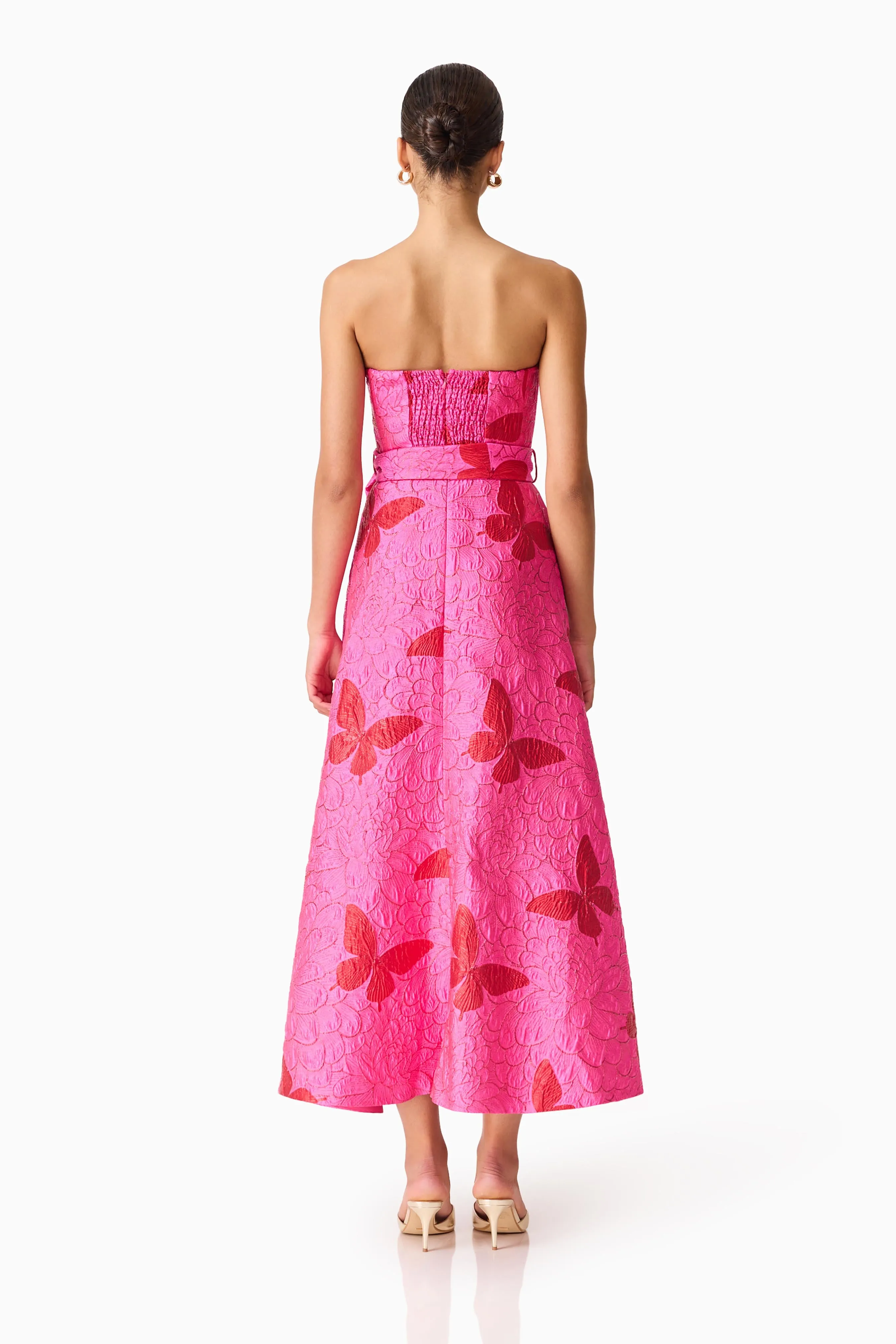 Lorena Jacquard Strapless Gown in Pink sold by Elliatt product image thumbnail 5