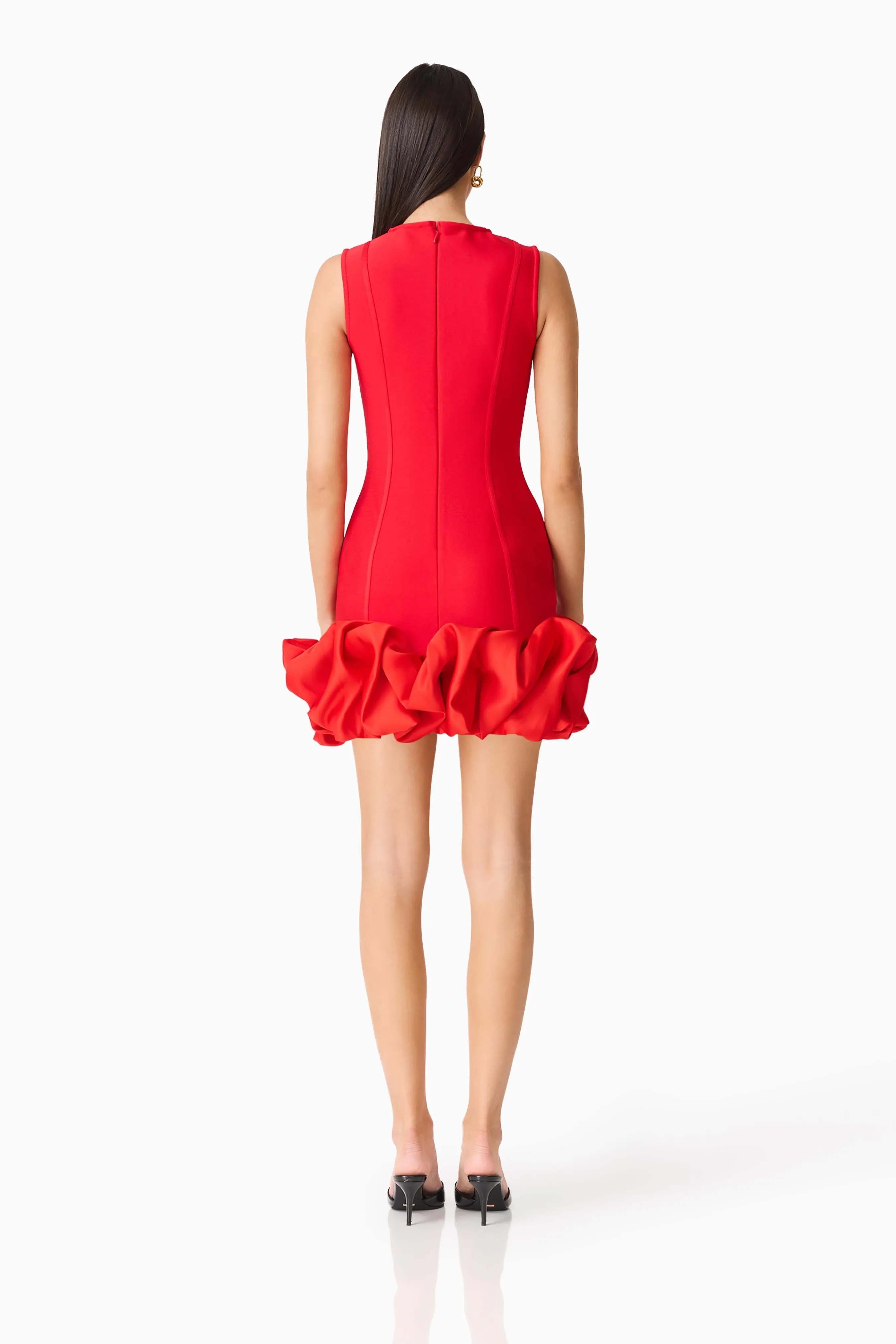 Celia Bubble Mini Dress in Red sold by Elliatt product image thumbnail 4