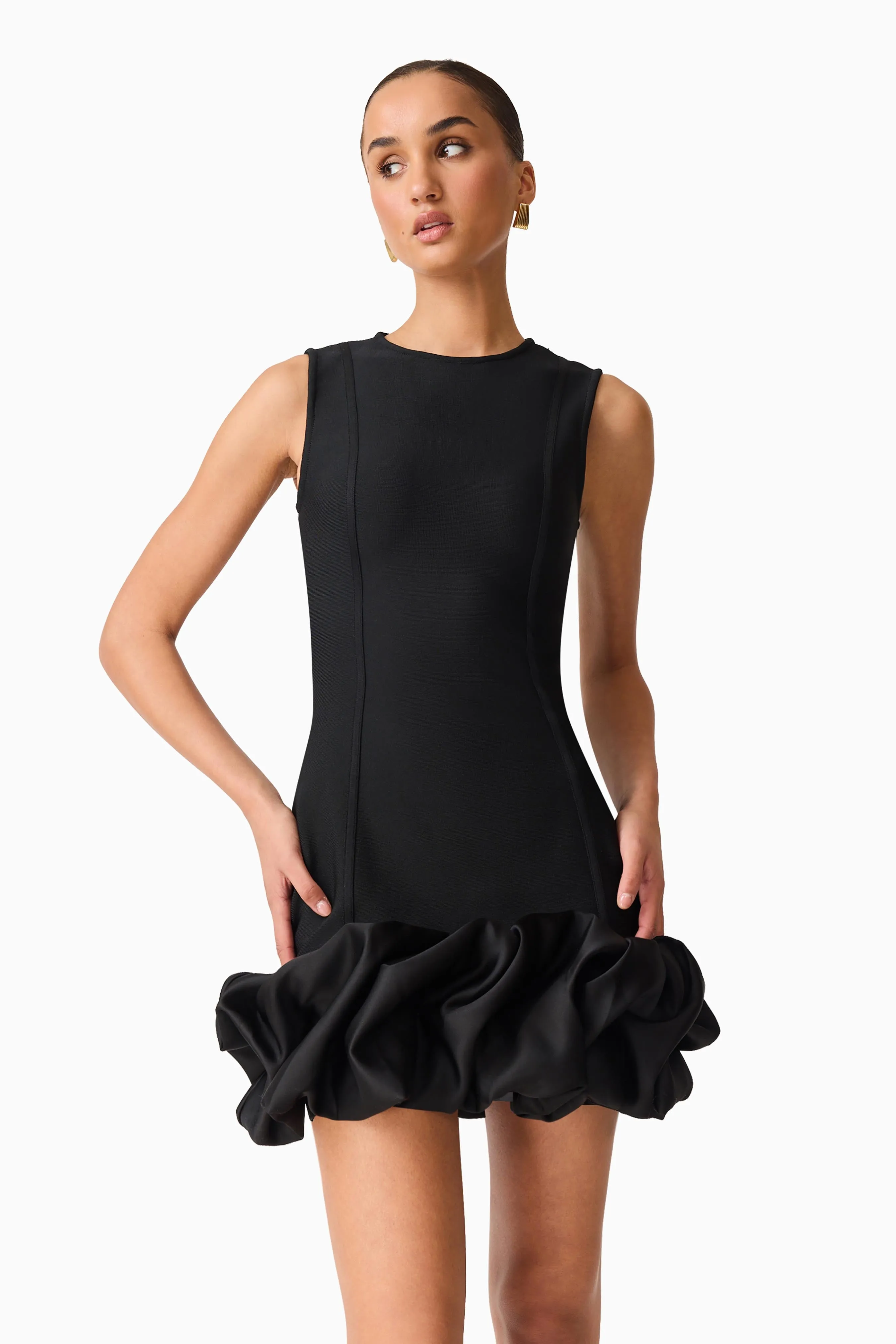 Celia Bubble Mini Dress in Black sold by Elliatt product image thumbnail 5