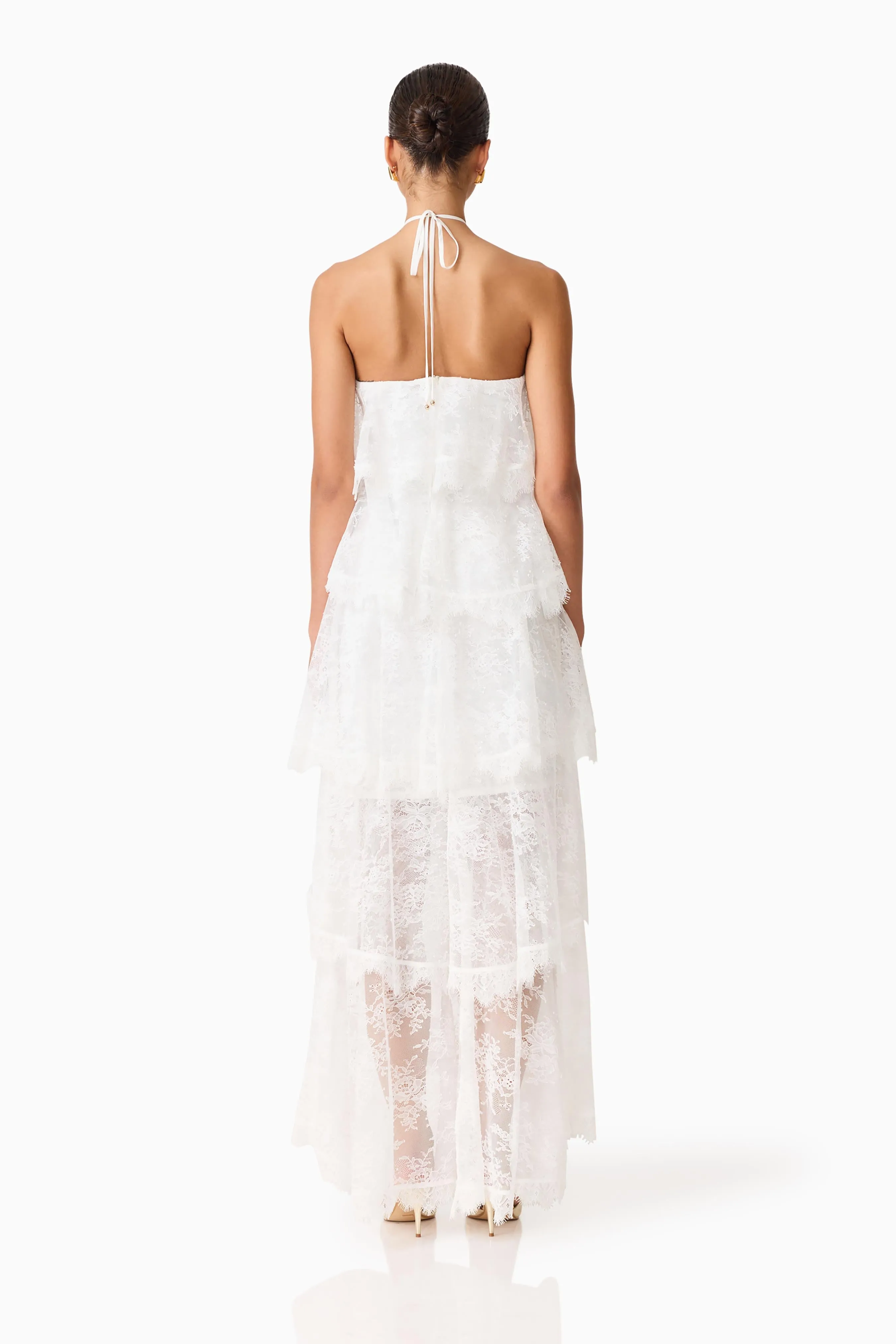 Evelin Lace Gown in White sold by Elliatt product image thumbnail 5