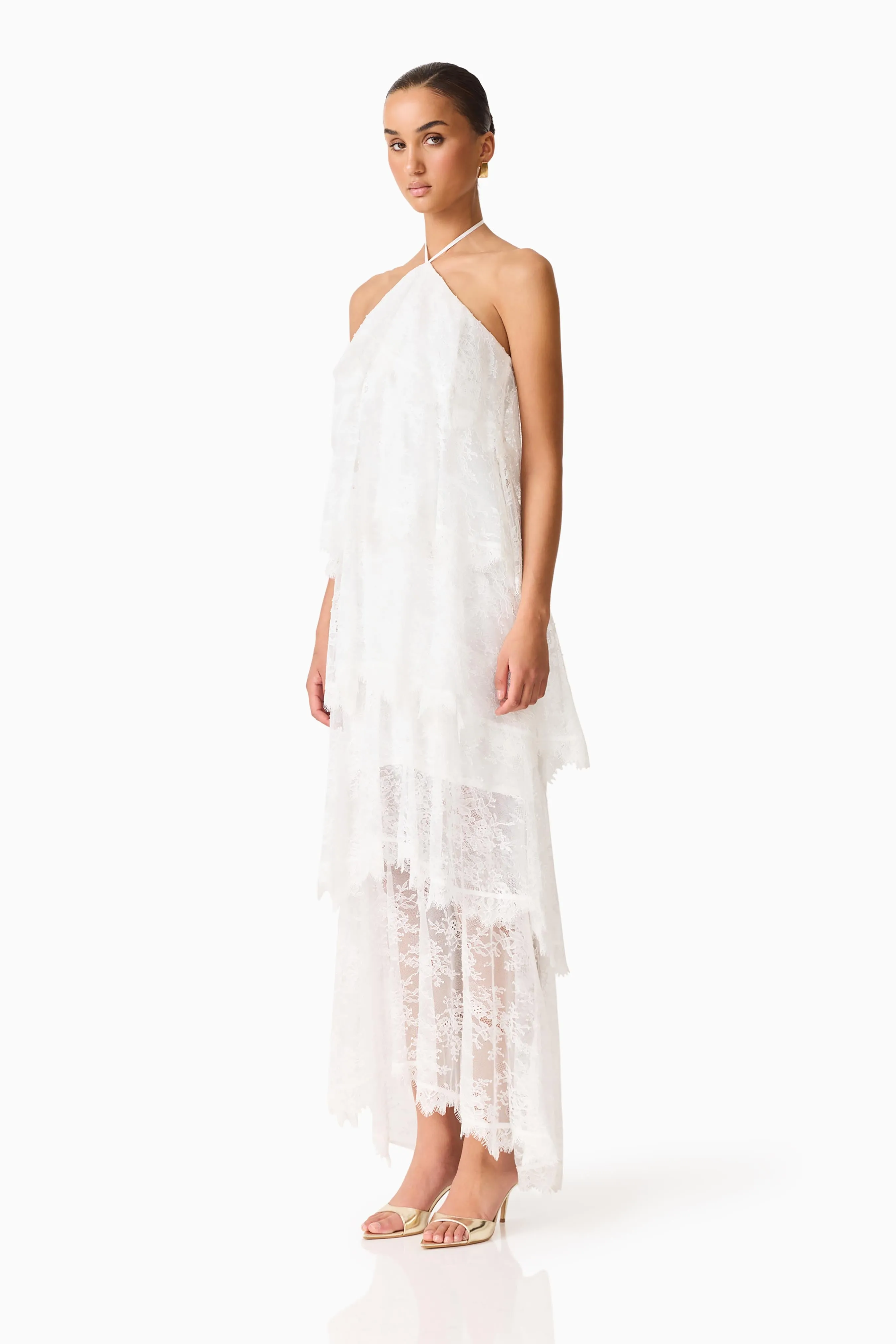 Evelin Lace Gown in White sold by Elliatt product image thumbnail 3