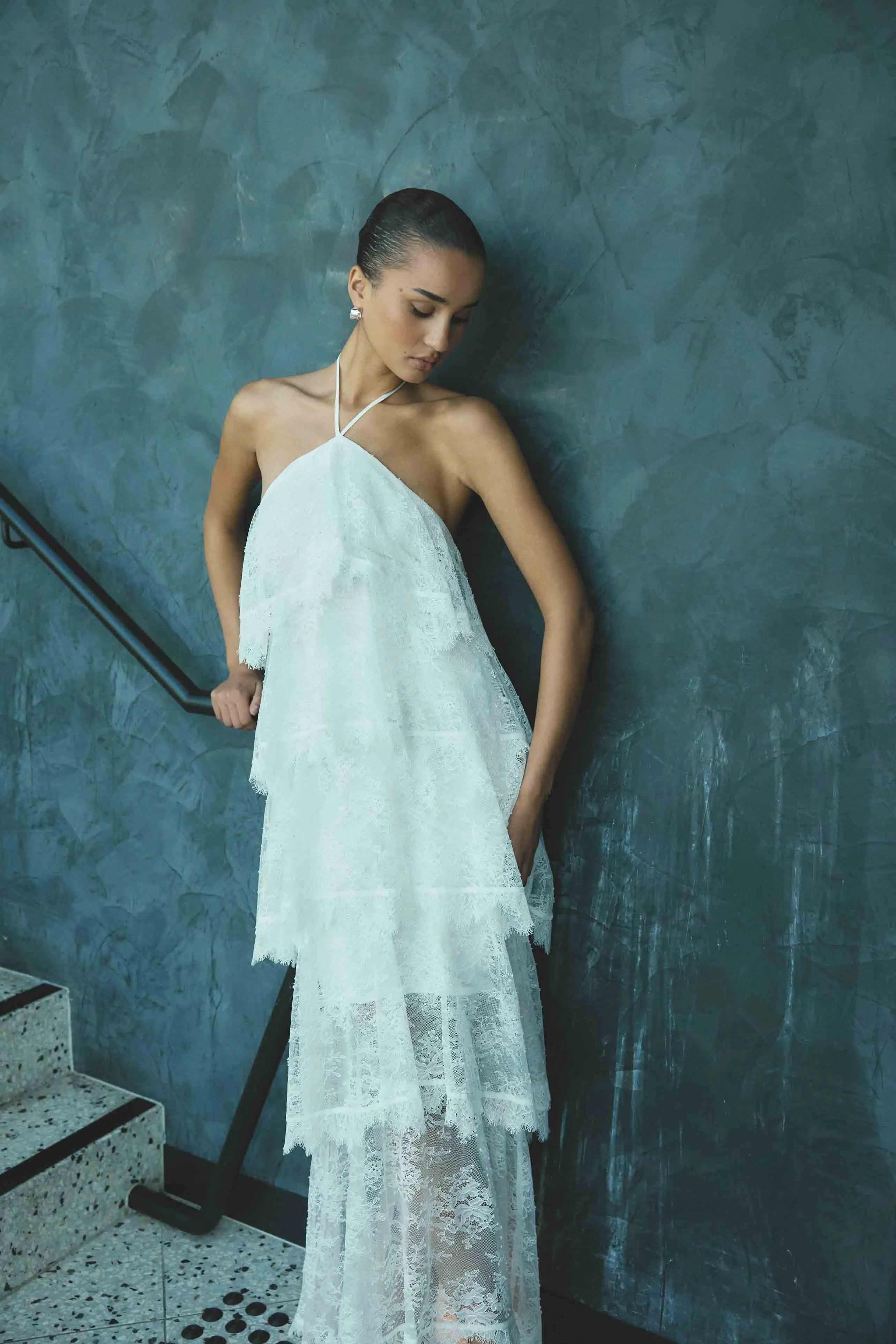 Evelin Lace Gown in White sold by Elliatt product image thumbnail 2