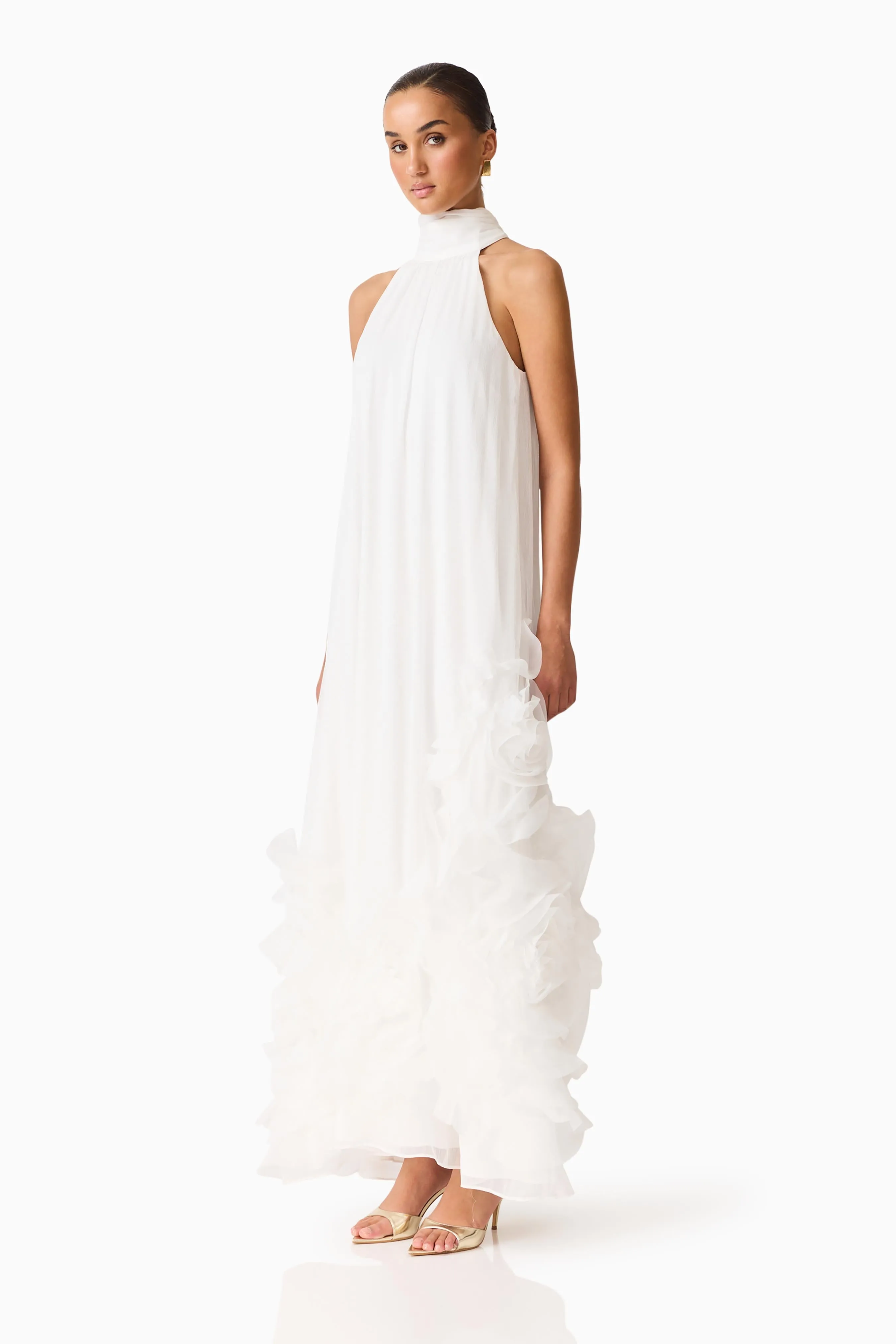 Evelin Halter Gown in White sold by Elliatt product image thumbnail 3