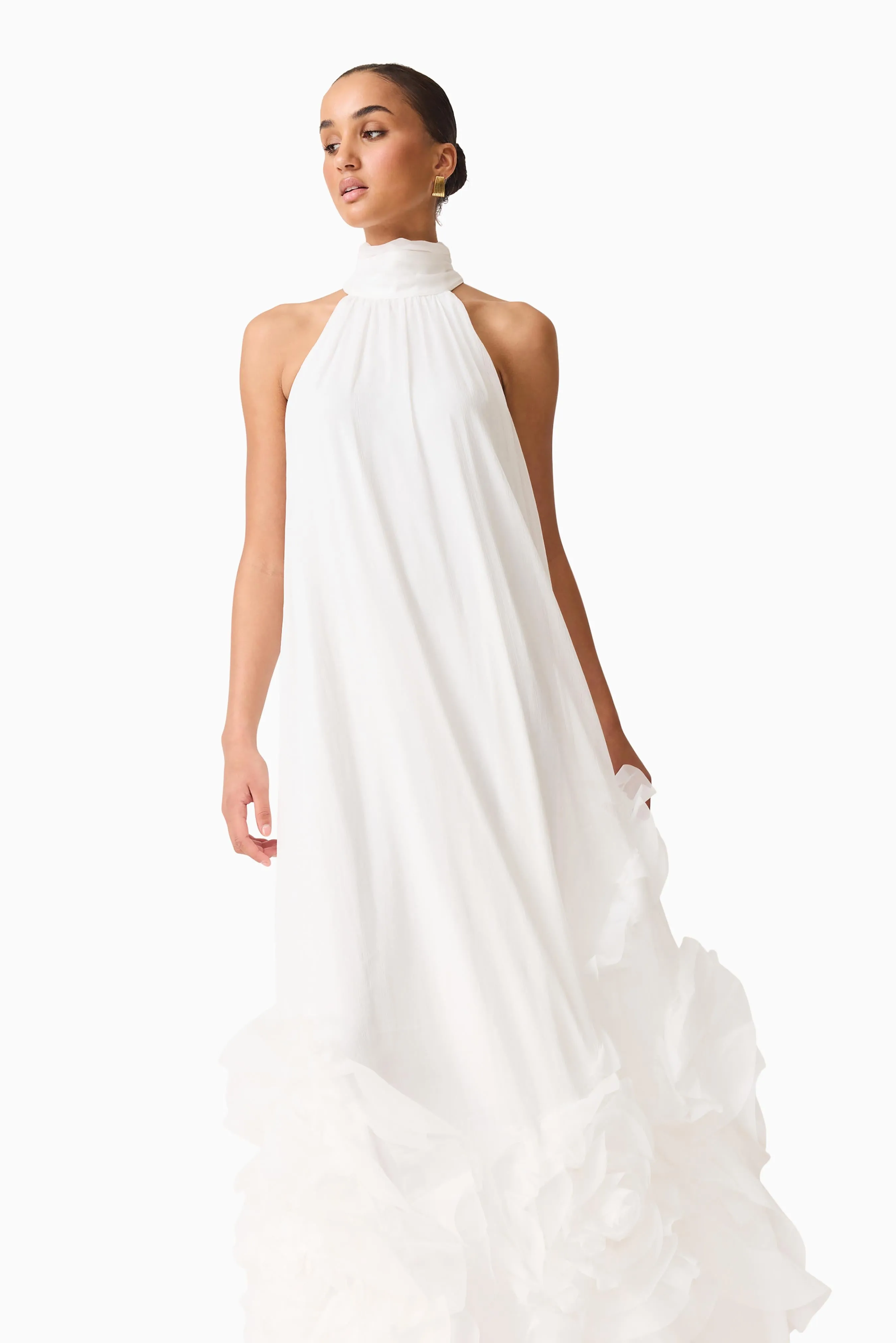 Evelin Halter Gown in White sold by Elliatt product image thumbnail 4