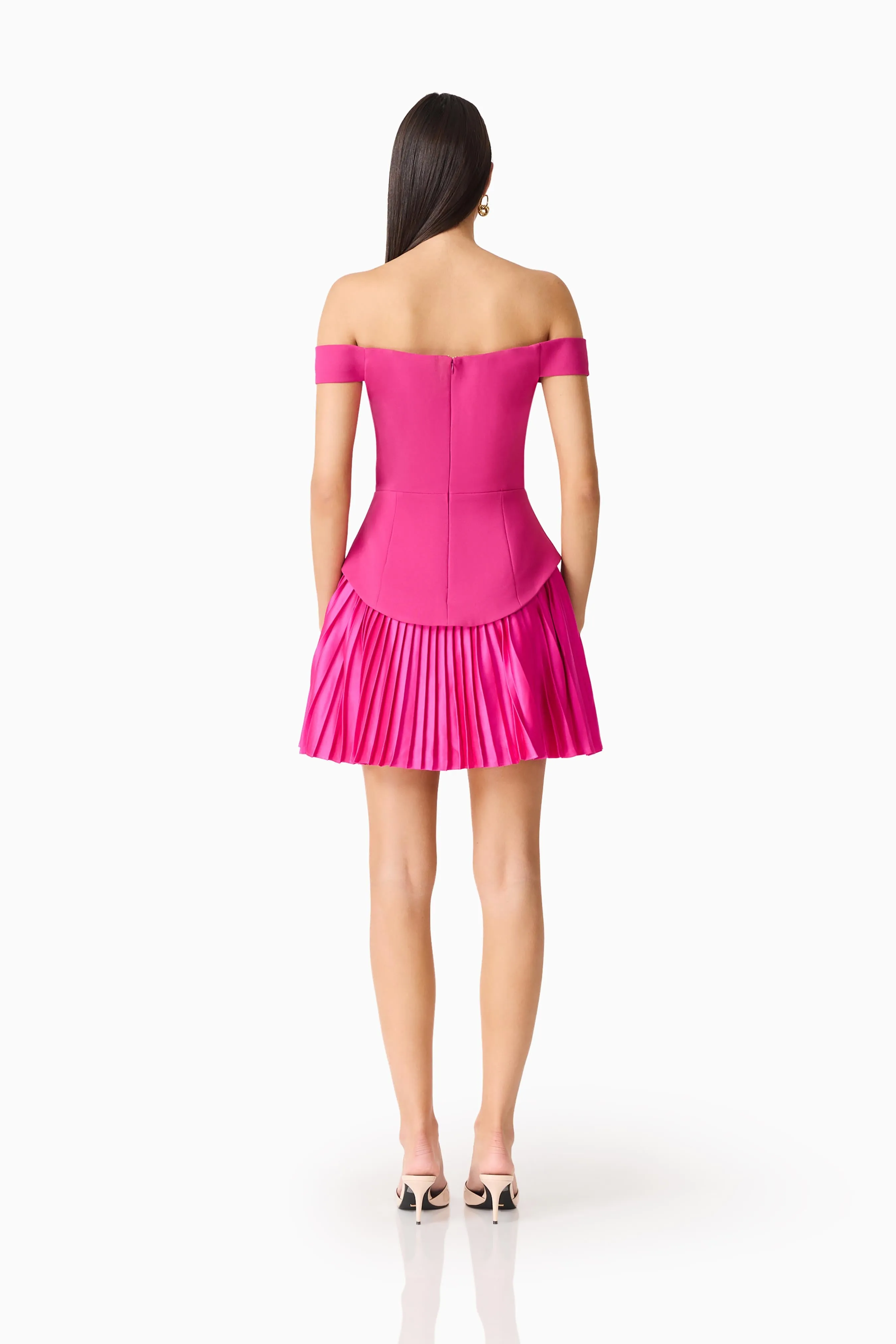 Elva Off Shoulder Mini Dress in Pink sold by Elliatt product image thumbnail 5