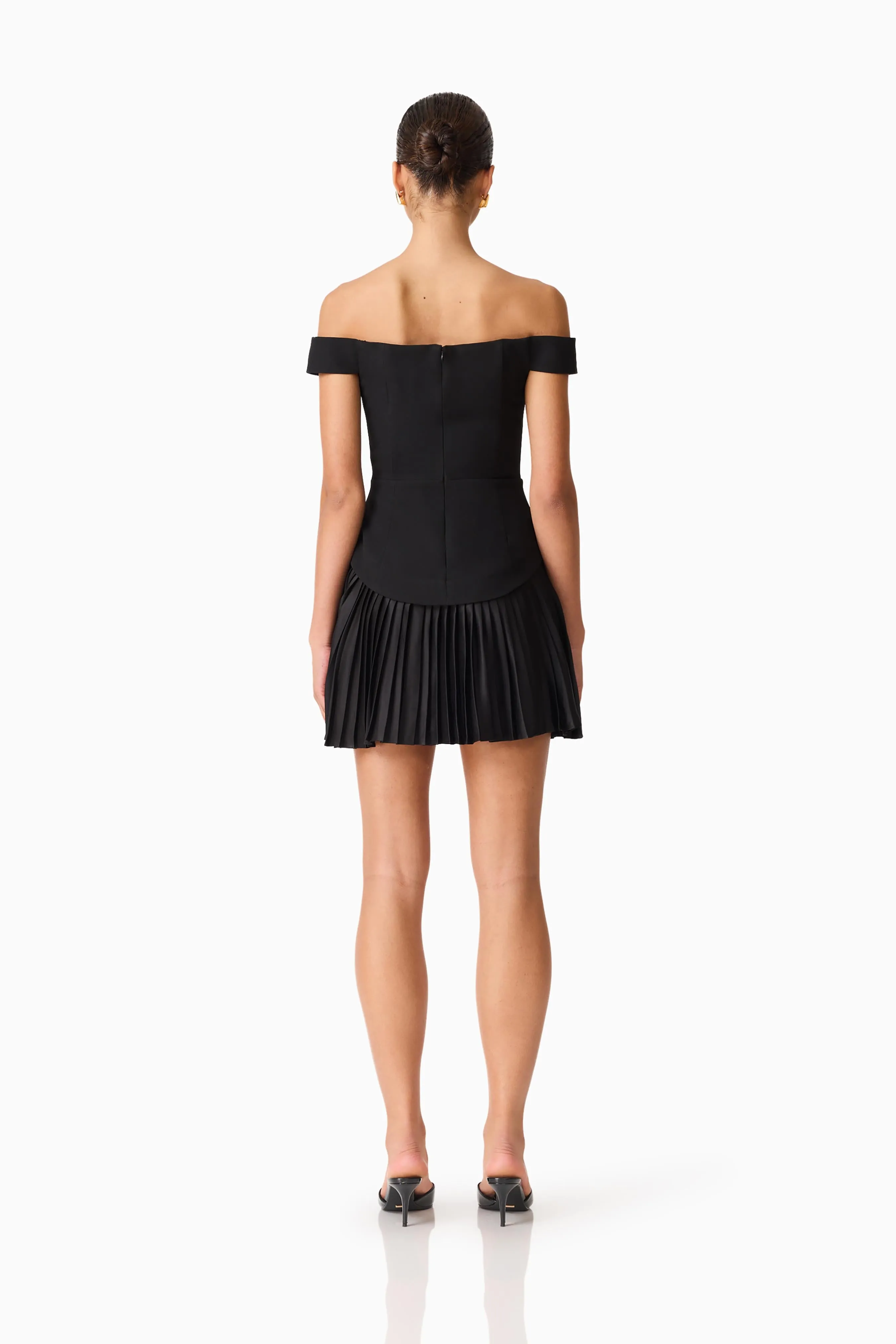 Elva Off Shoulder Mini Dress in Black sold by Elliatt product image thumbnail 5