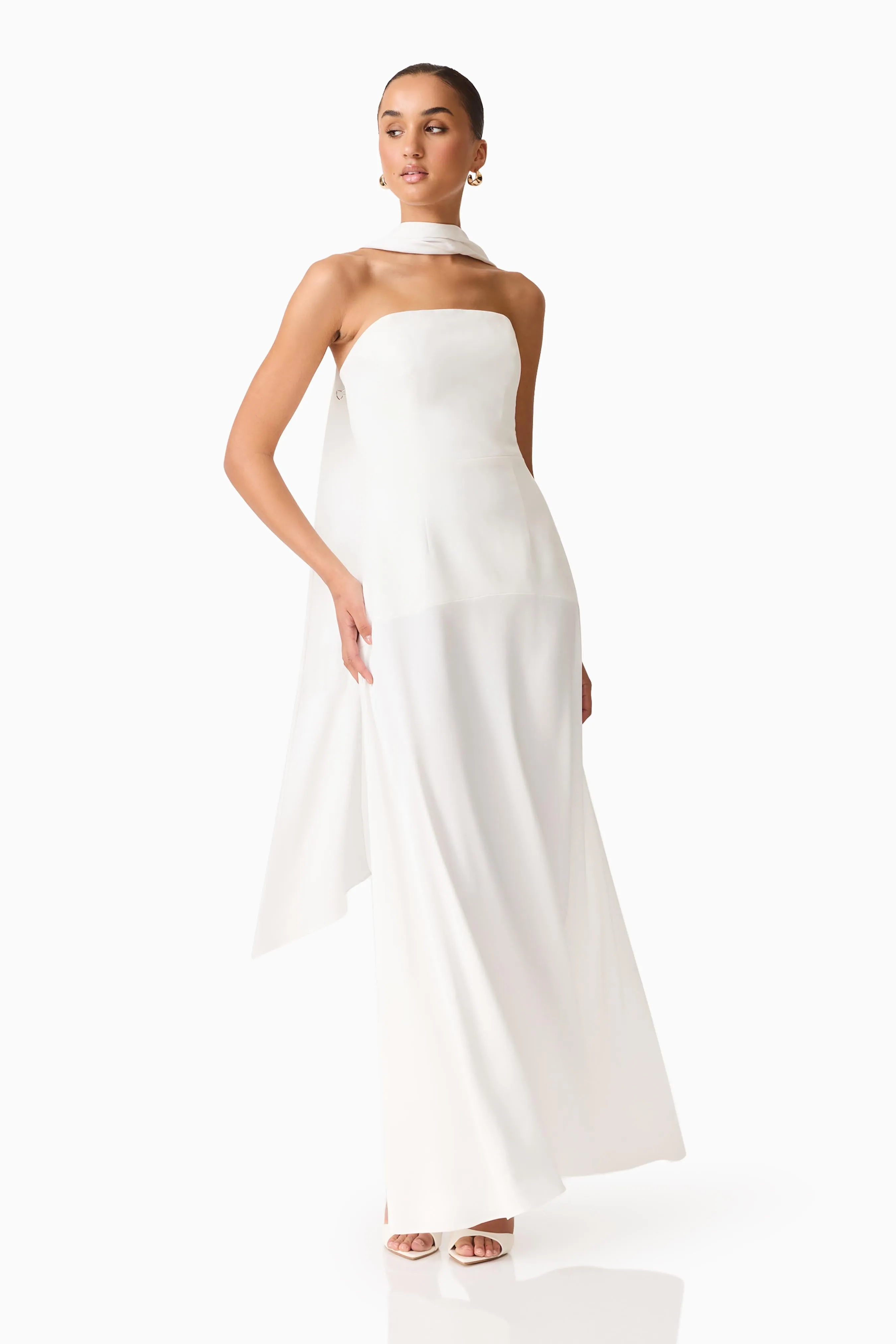 Noralyn Strapless Gown in White sold by Elliatt product image thumbnail 3