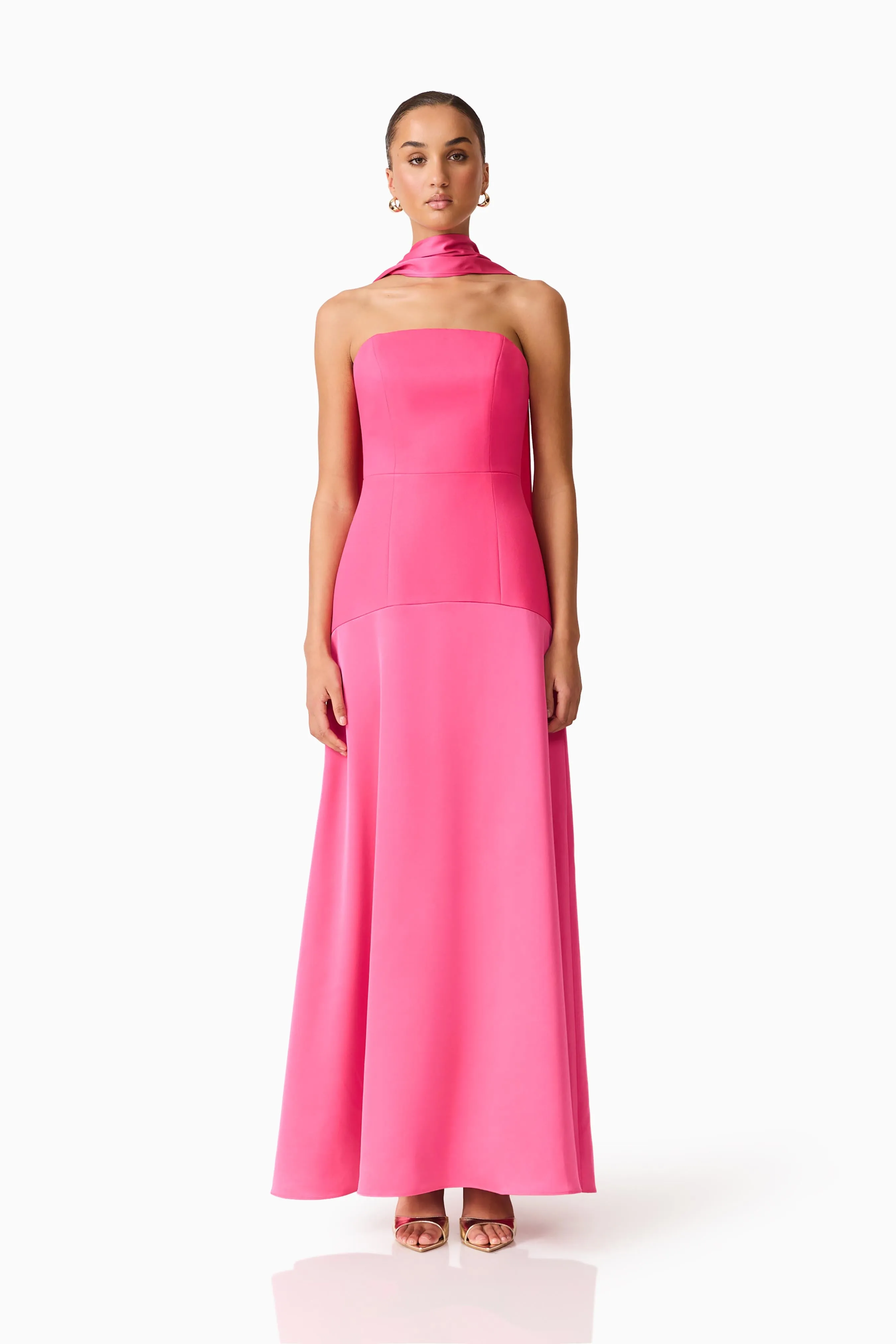 Noralyn Strapless Gown in Pink sold by Elliatt