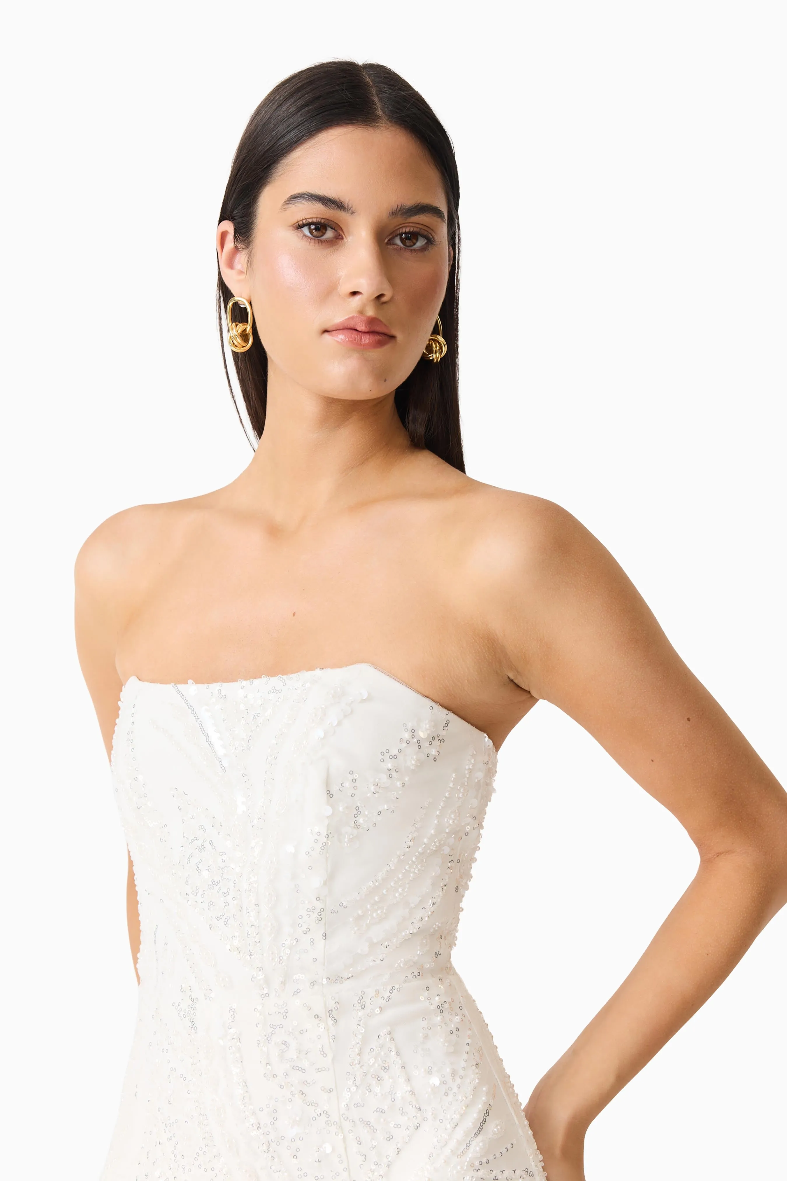 Daelia Strapless Mini Dress in White sold by Elliatt product image thumbnail 5