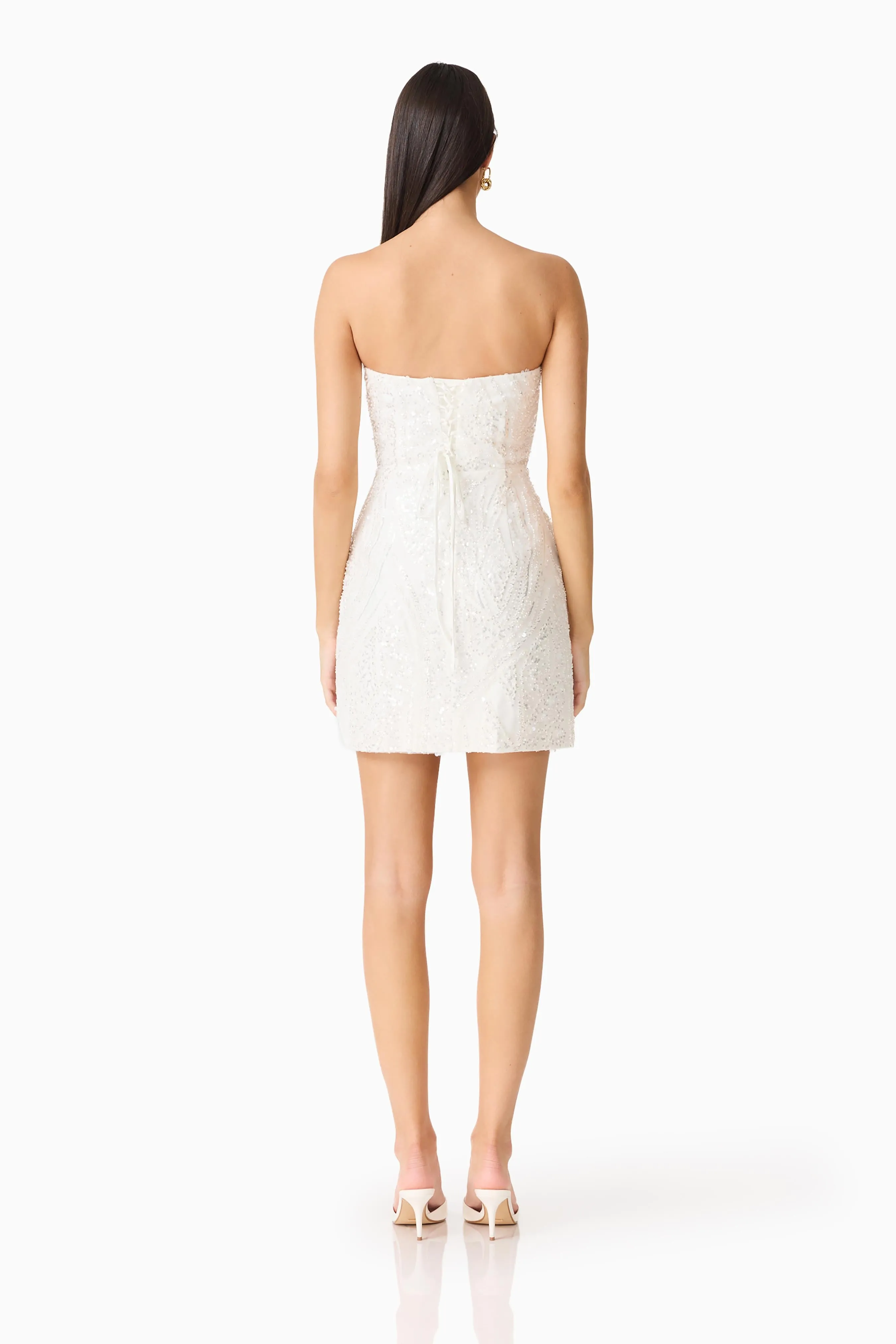 Daelia Strapless Mini Dress in White sold by Elliatt product image thumbnail 4