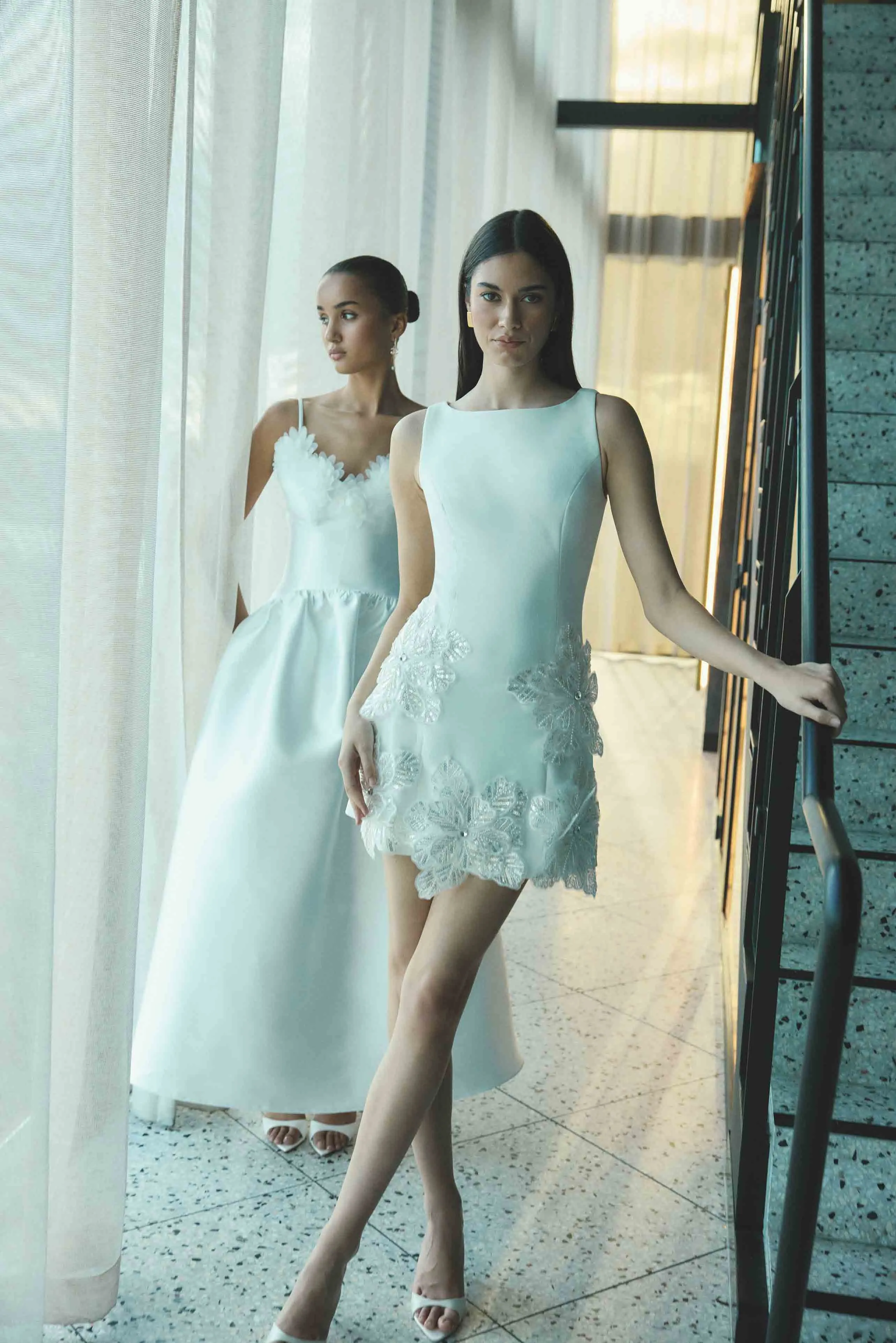 Tula Shift Mini Dress in White sold by Elliatt product image thumbnail 2