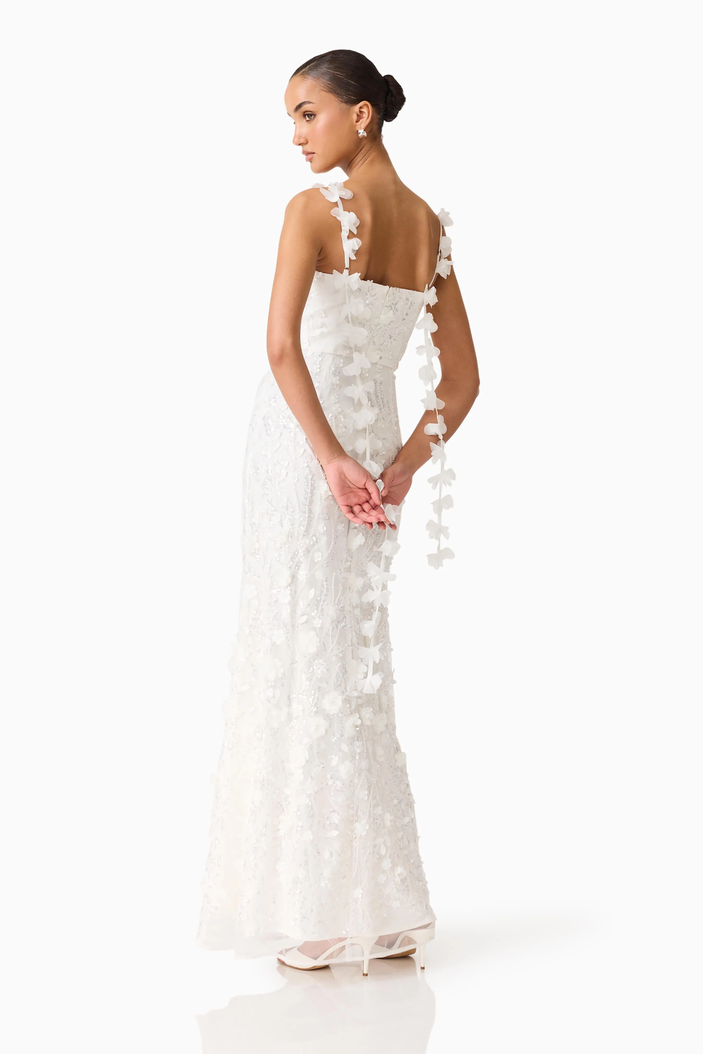 Rina Beaded Gown in White sold by Elliatt product image thumbnail 5