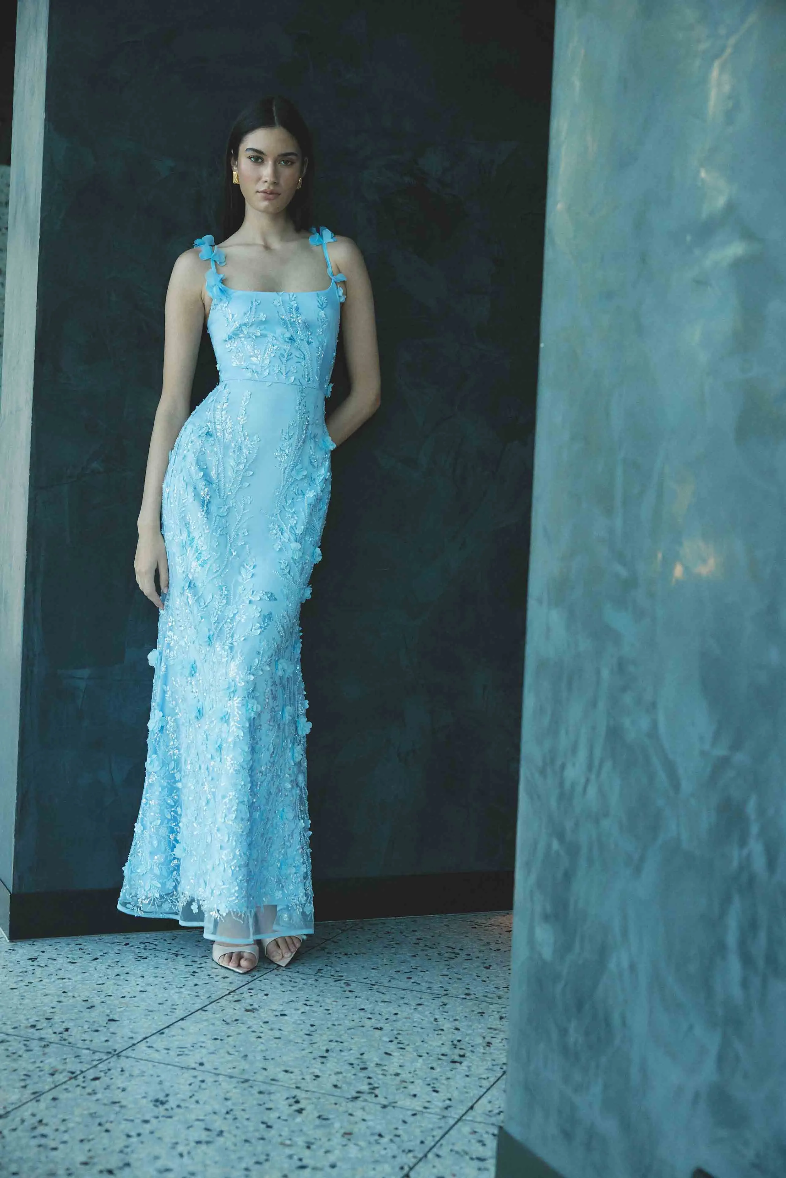 Rina Embellished Gown in Blue sold by Elliatt product image thumbnail 2