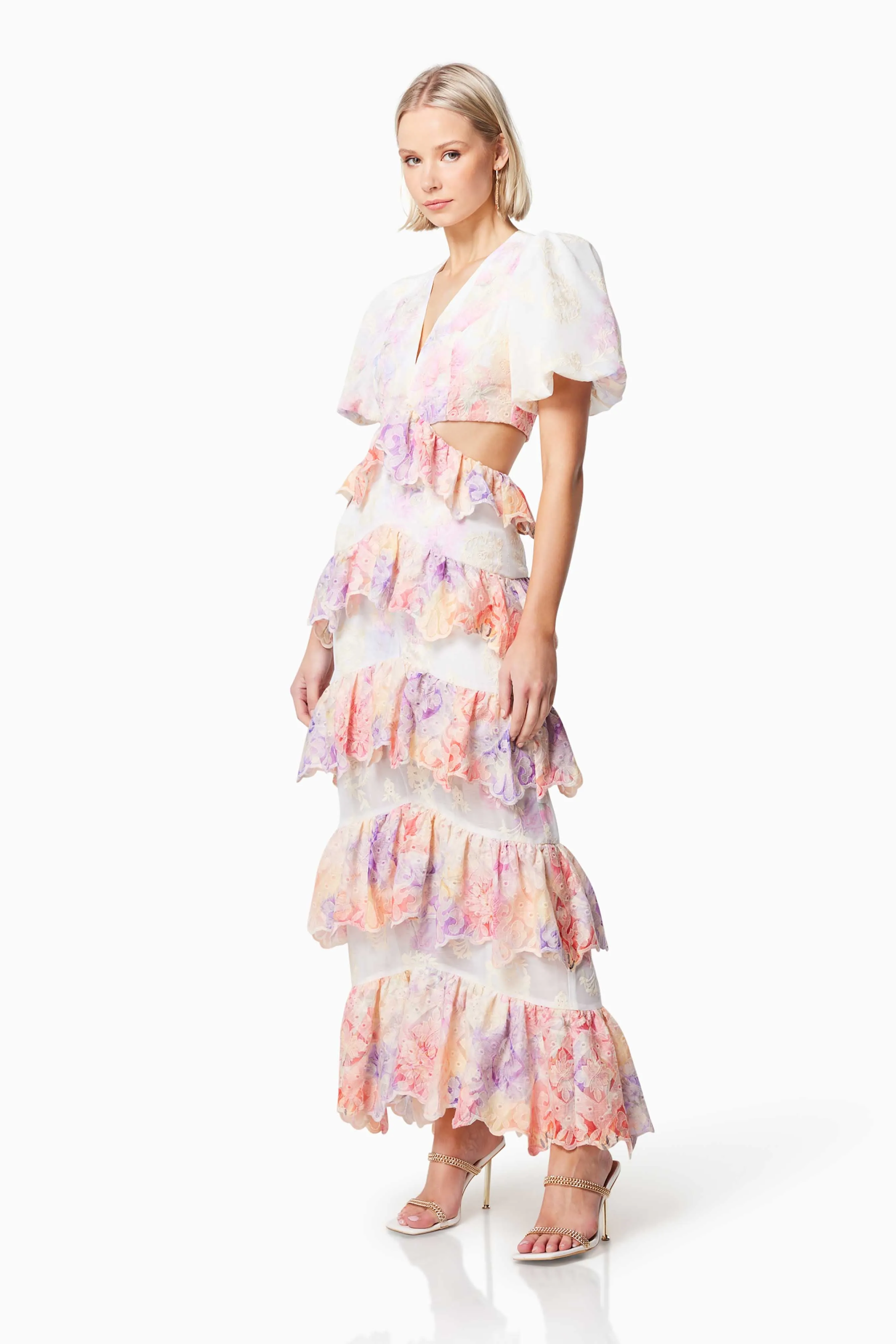 Riviera Waist Cut-Out Maxi Dress In Pink sold by Elliatt product image thumbnail 4