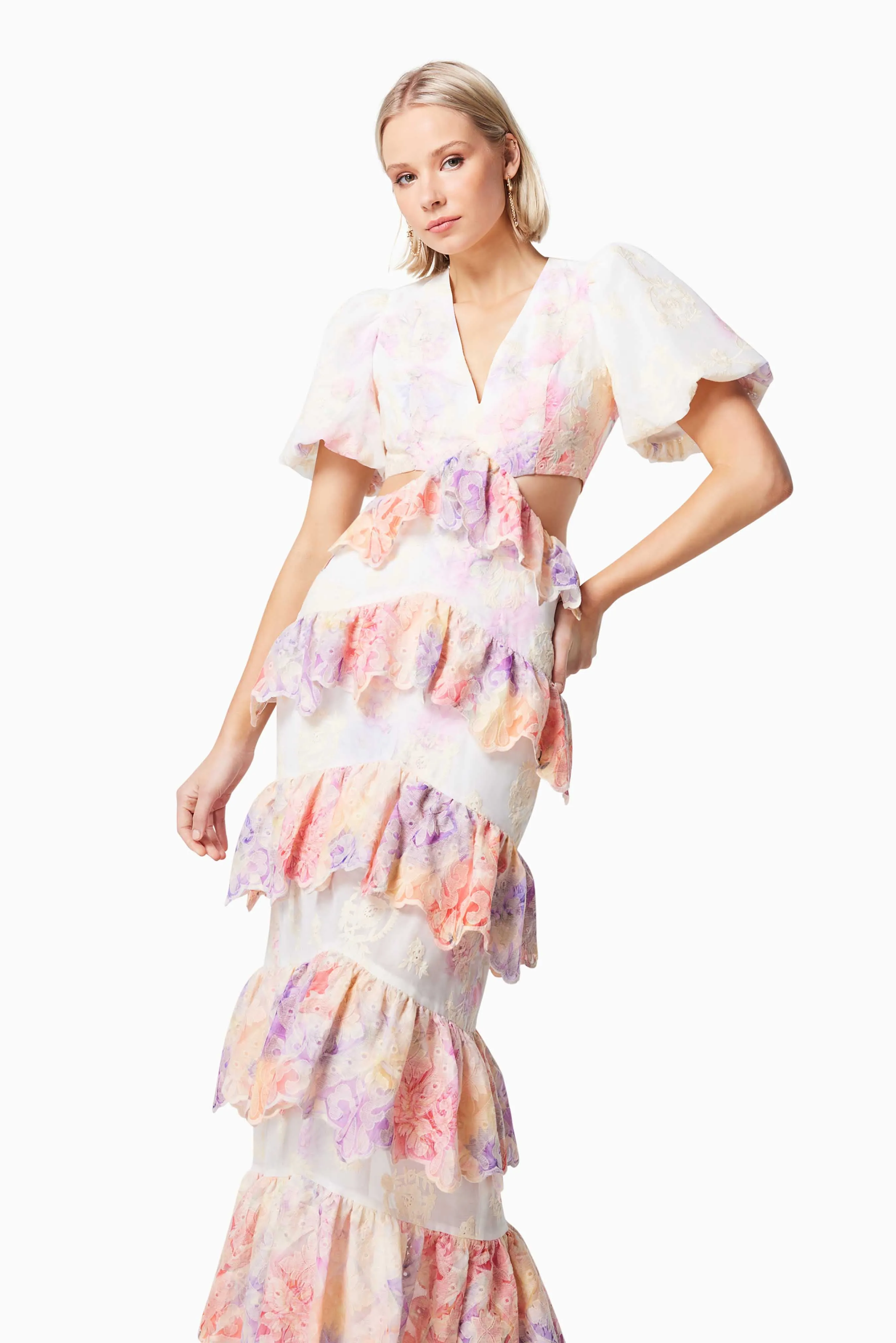 Riviera Waist Cut-Out Maxi Dress In Pink sold by Elliatt product image thumbnail 2