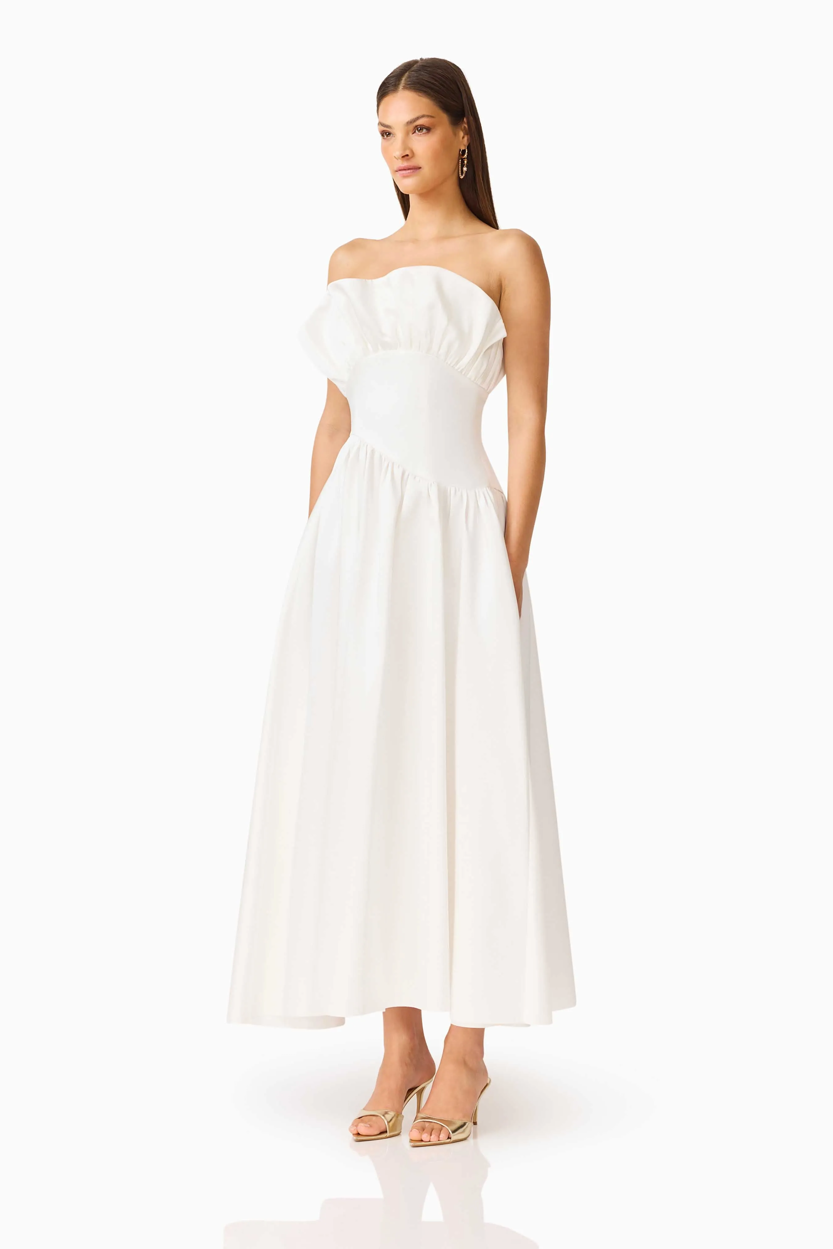 Laurel Sleeveless Maxi Dress in Pearl White sold by Elliatt product image thumbnail 2