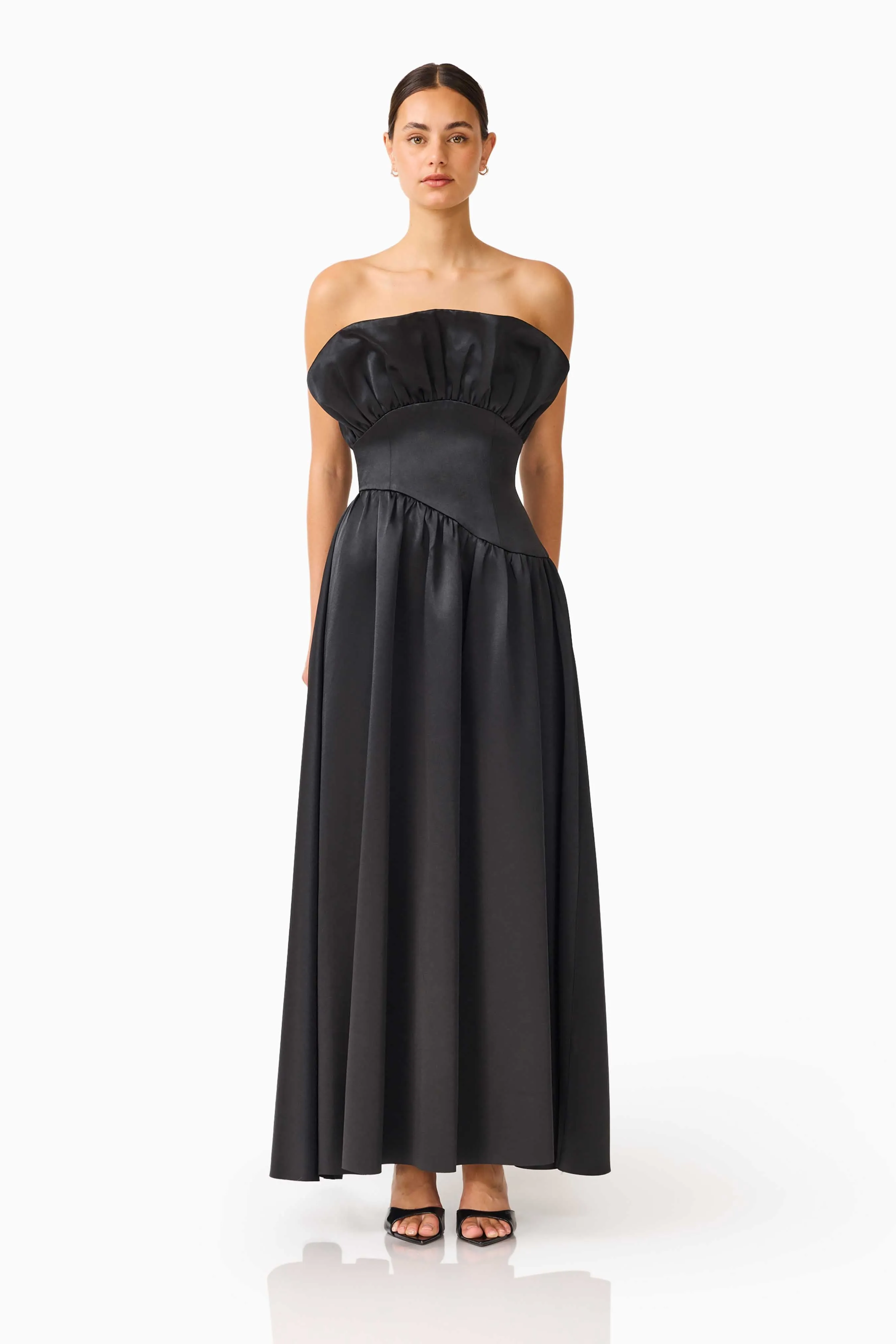 Laurel Sleeveless Maxi Dress in Black sold by Elliatt