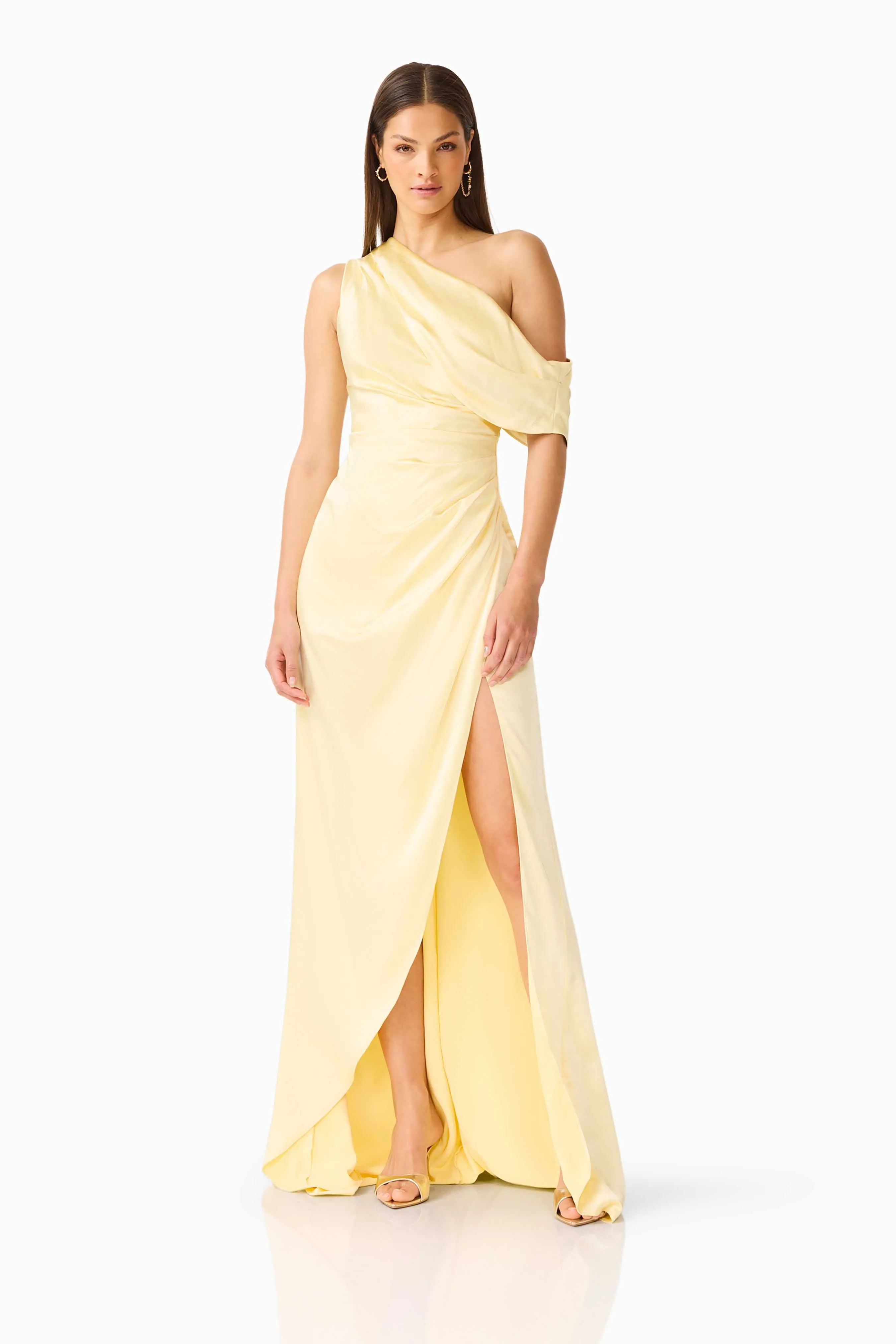 Isadora Off The Shoulder Gown in Butter Yellow sold by Elliatt product image thumbnail 4