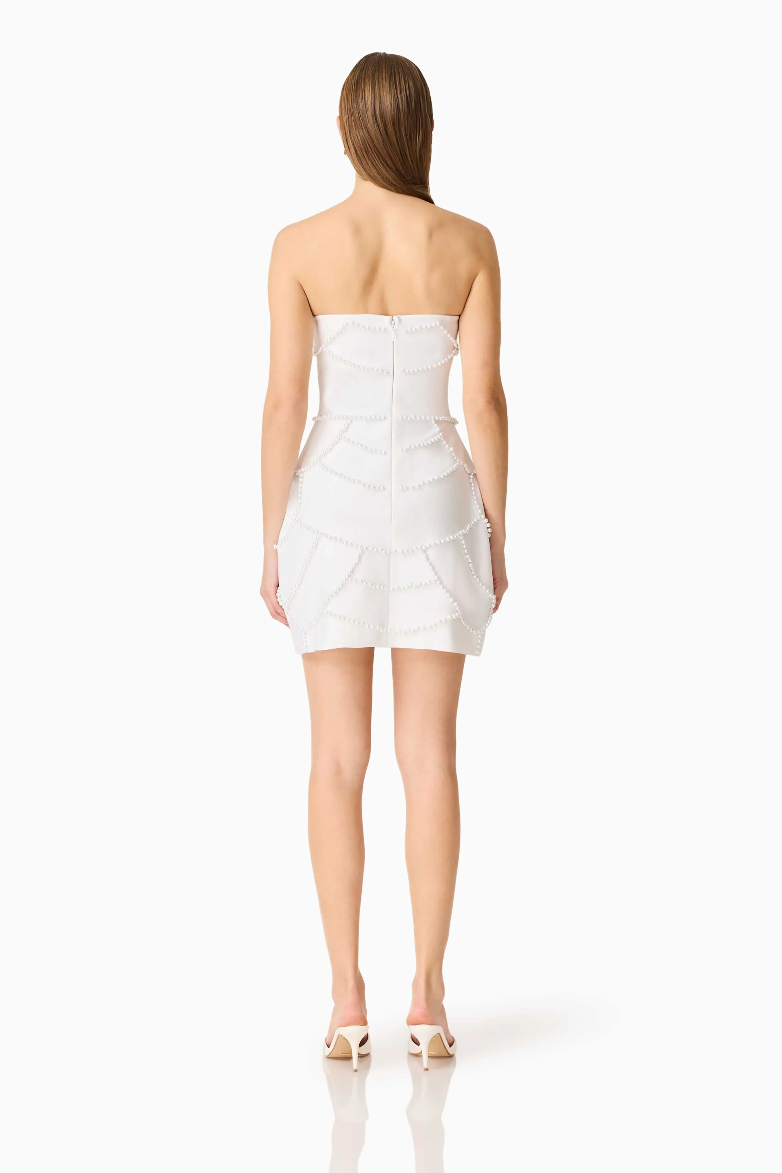 Lucine Strapless Mini Dress in White sold by Elliatt product image thumbnail 5