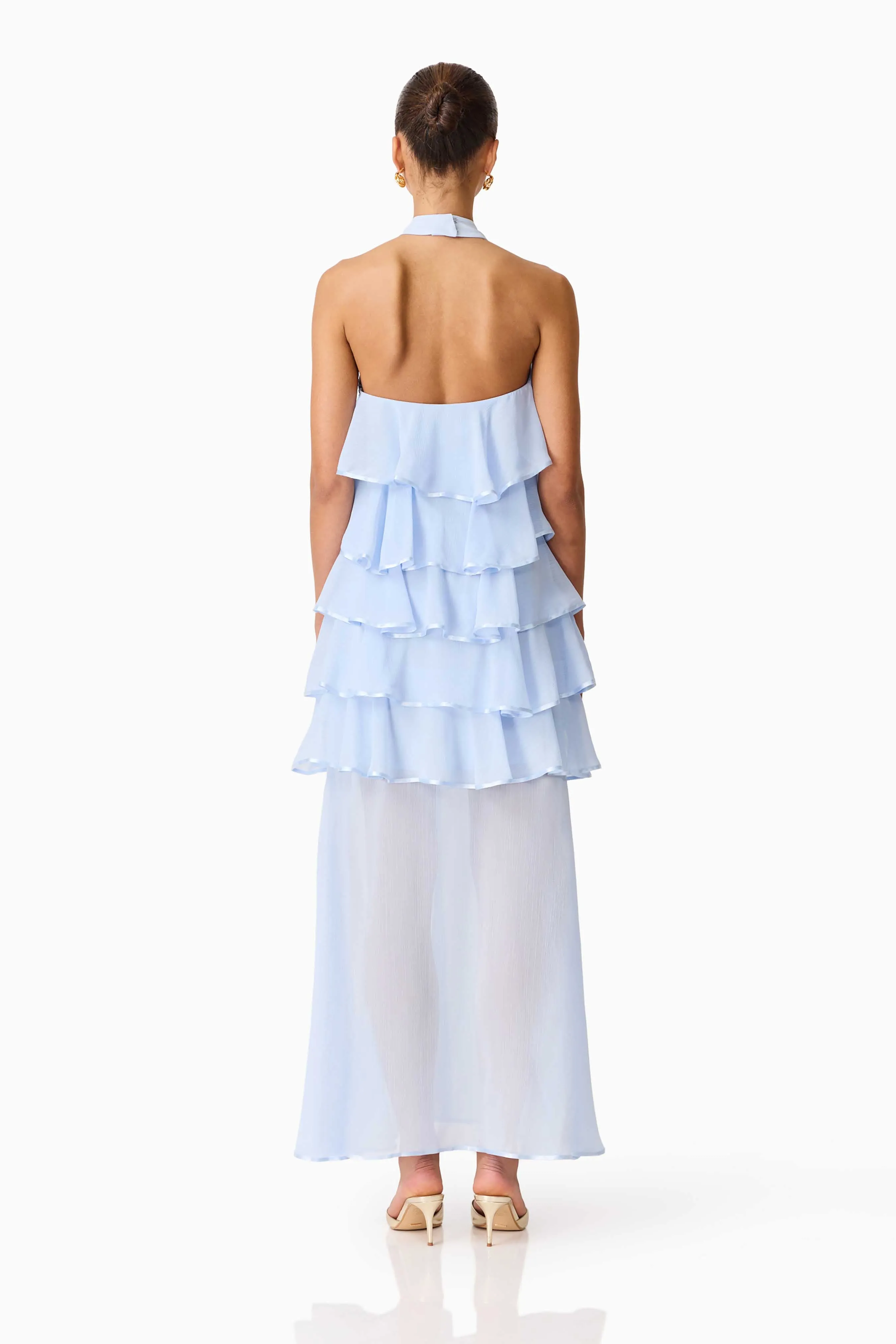 Eliane Halter Neck Maxi Dress in Blue sold by Elliatt product image thumbnail 5