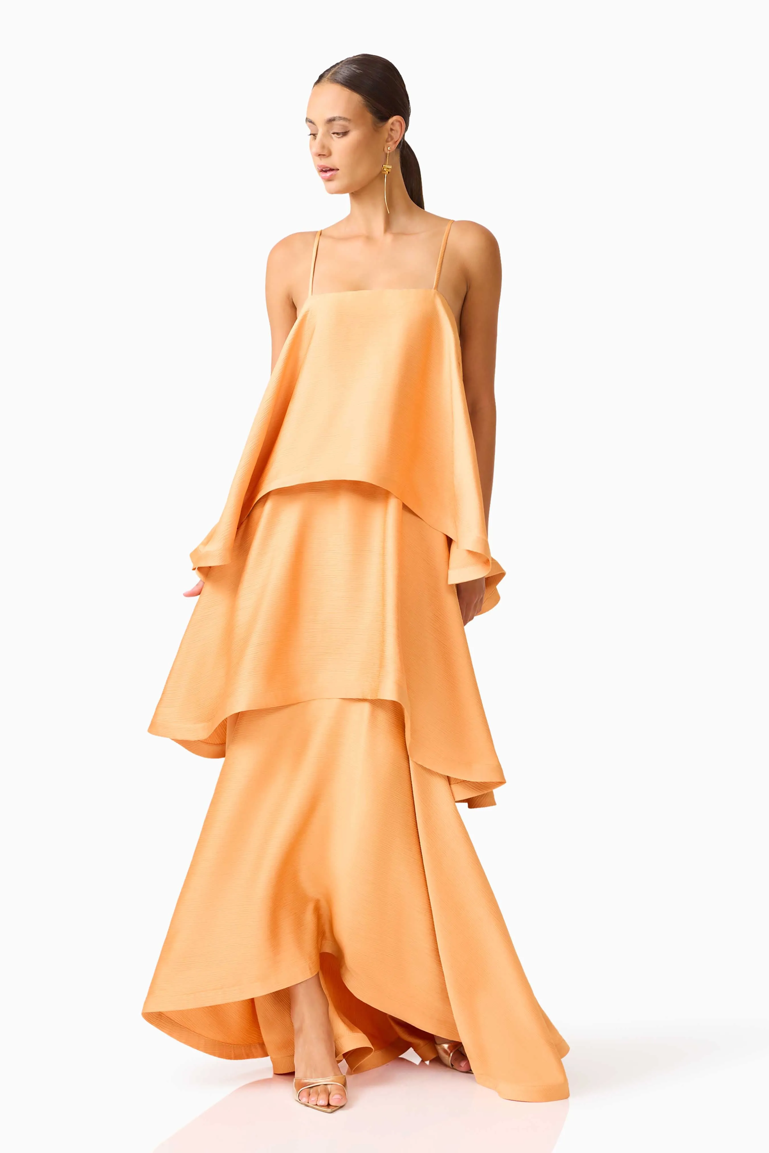Tilly Tiered Maxi Dress in Orange sold by Elliatt product image thumbnail 5