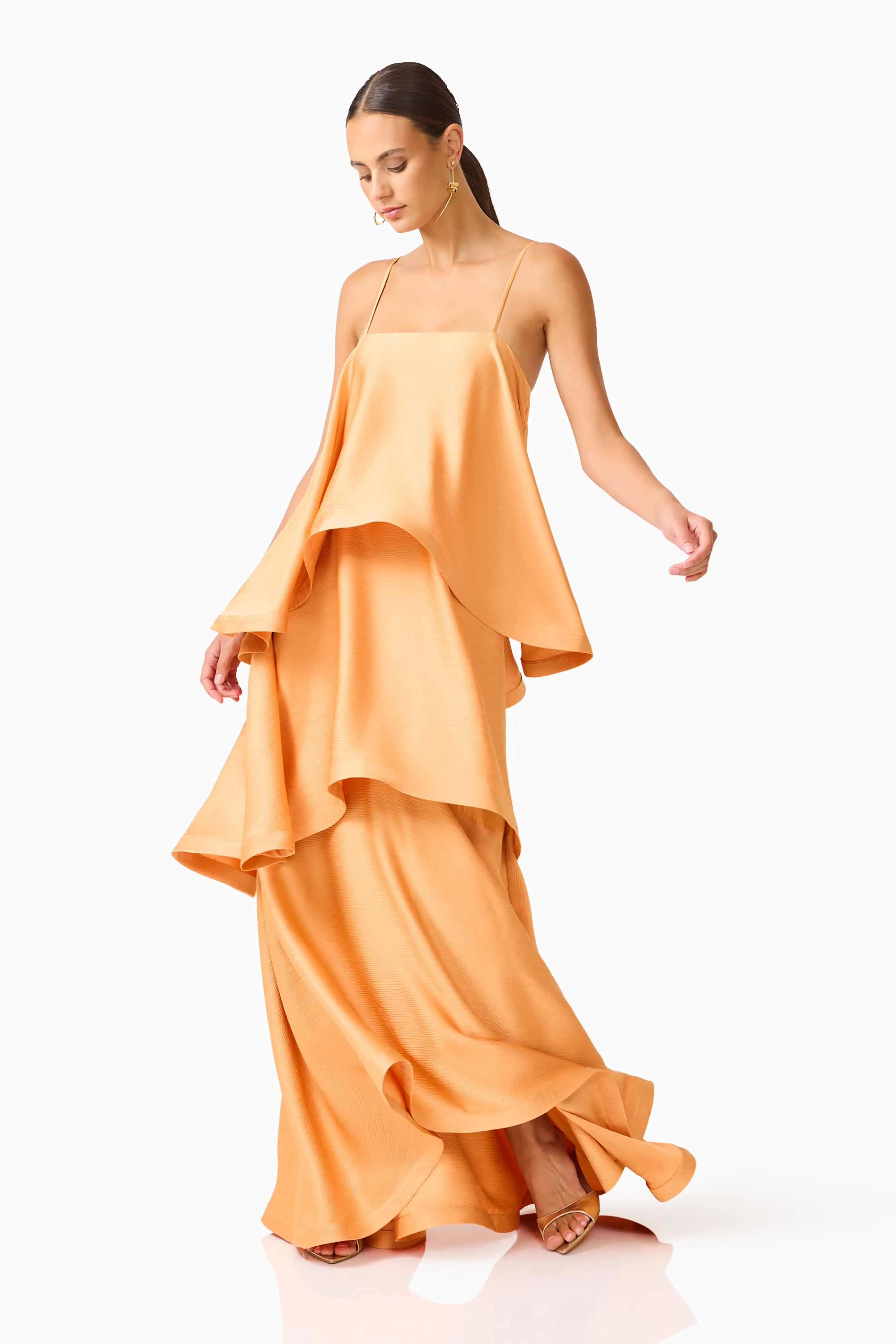 Tilly Tiered Maxi Dress in Orange sold by Elliatt product image thumbnail 2