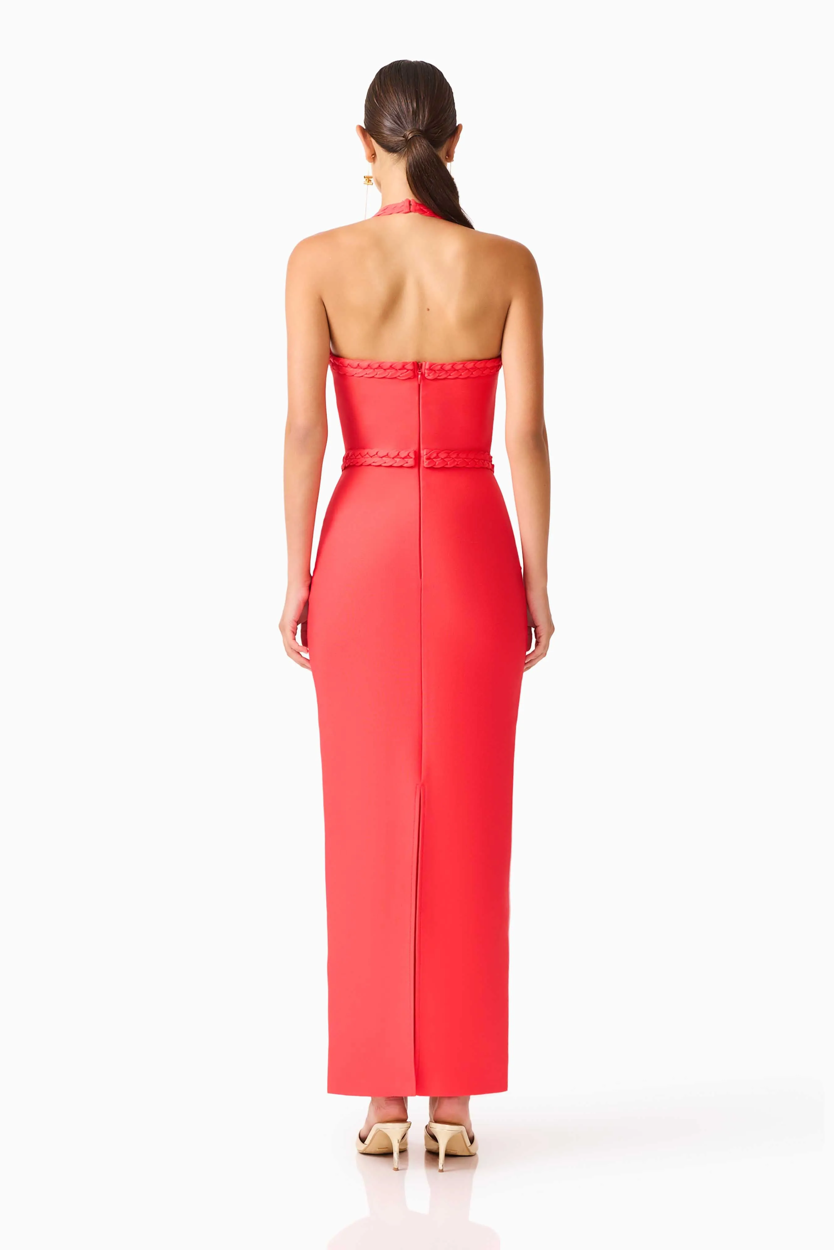 Coralene Halter Gown in Red sold by Elliatt product image thumbnail 4
