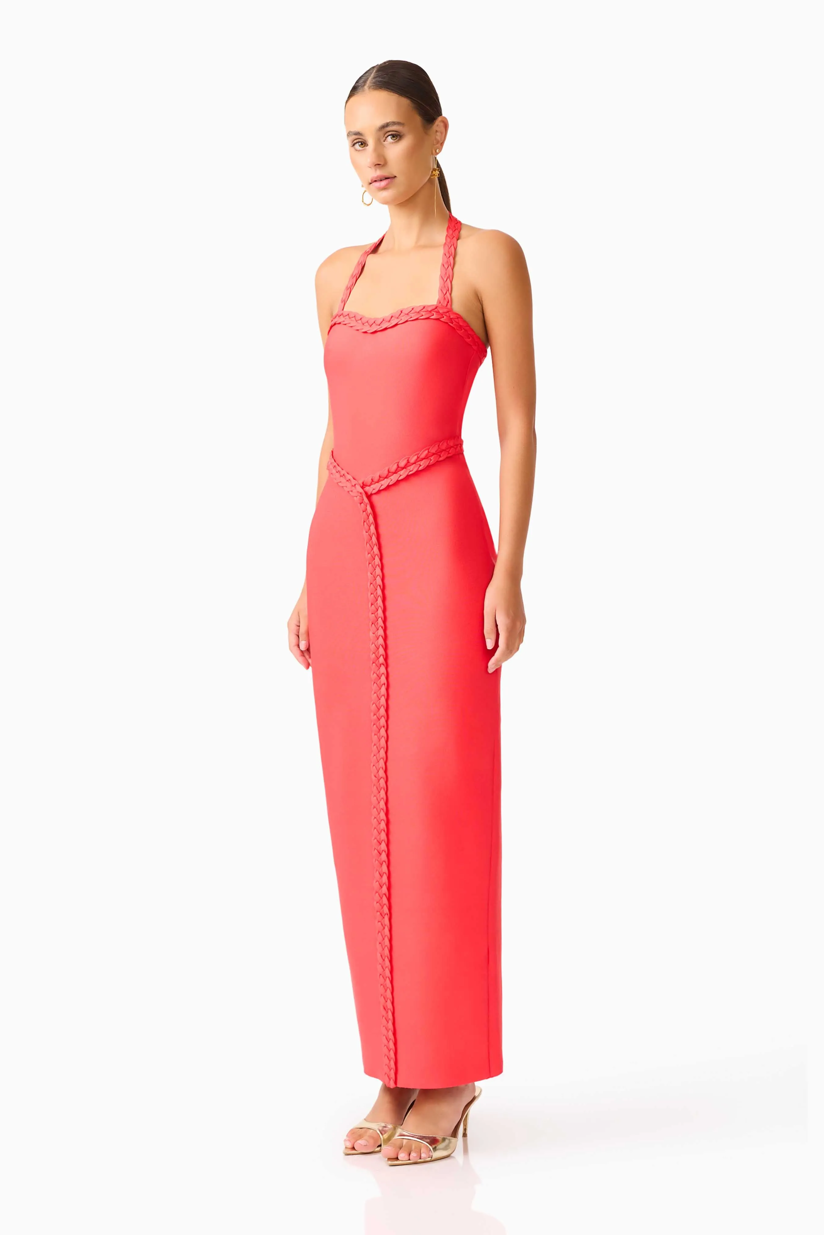 Coralene Halter Gown in Red sold by Elliatt product image thumbnail 2