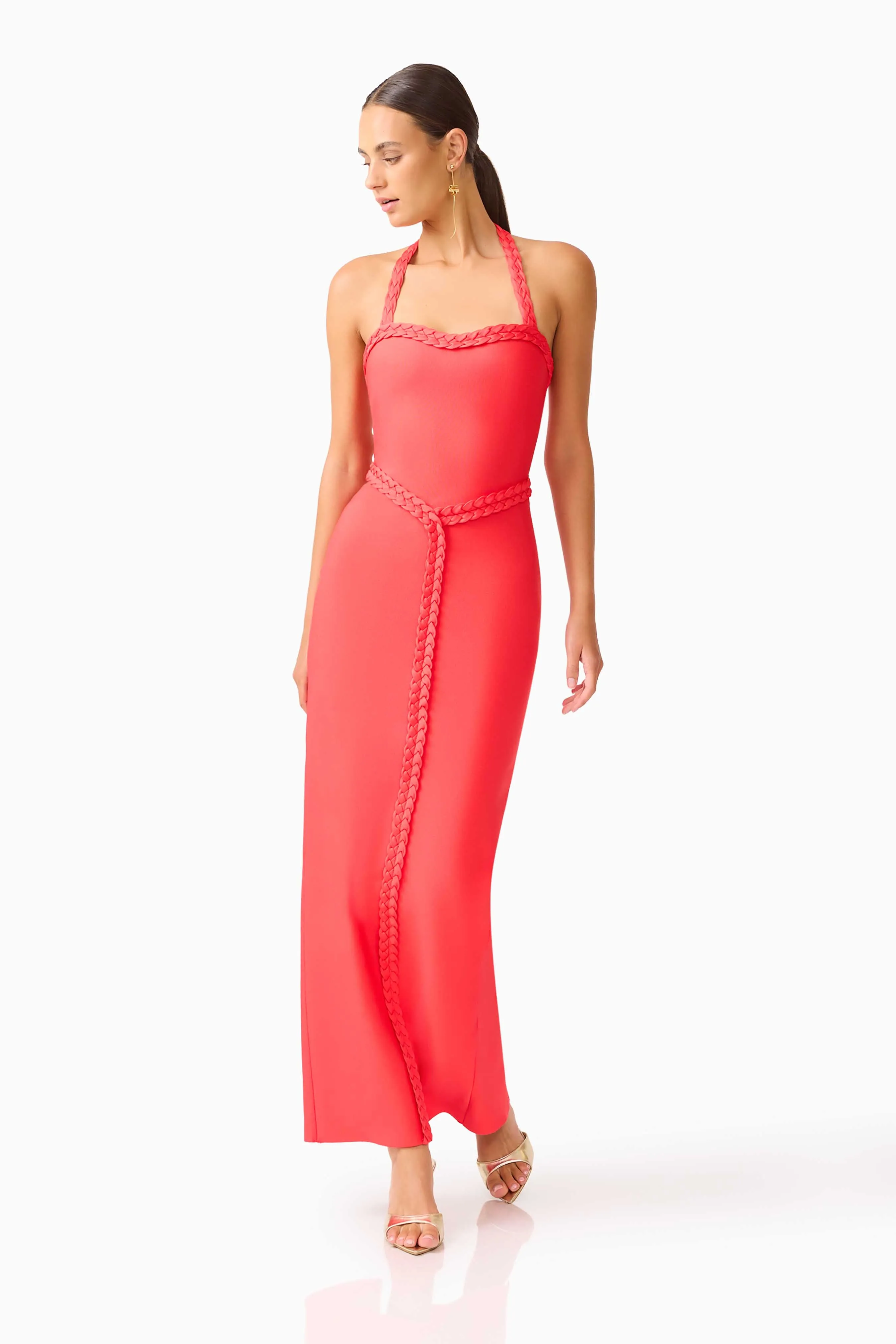 Coralene Halter Gown in Red sold by Elliatt product image thumbnail 3