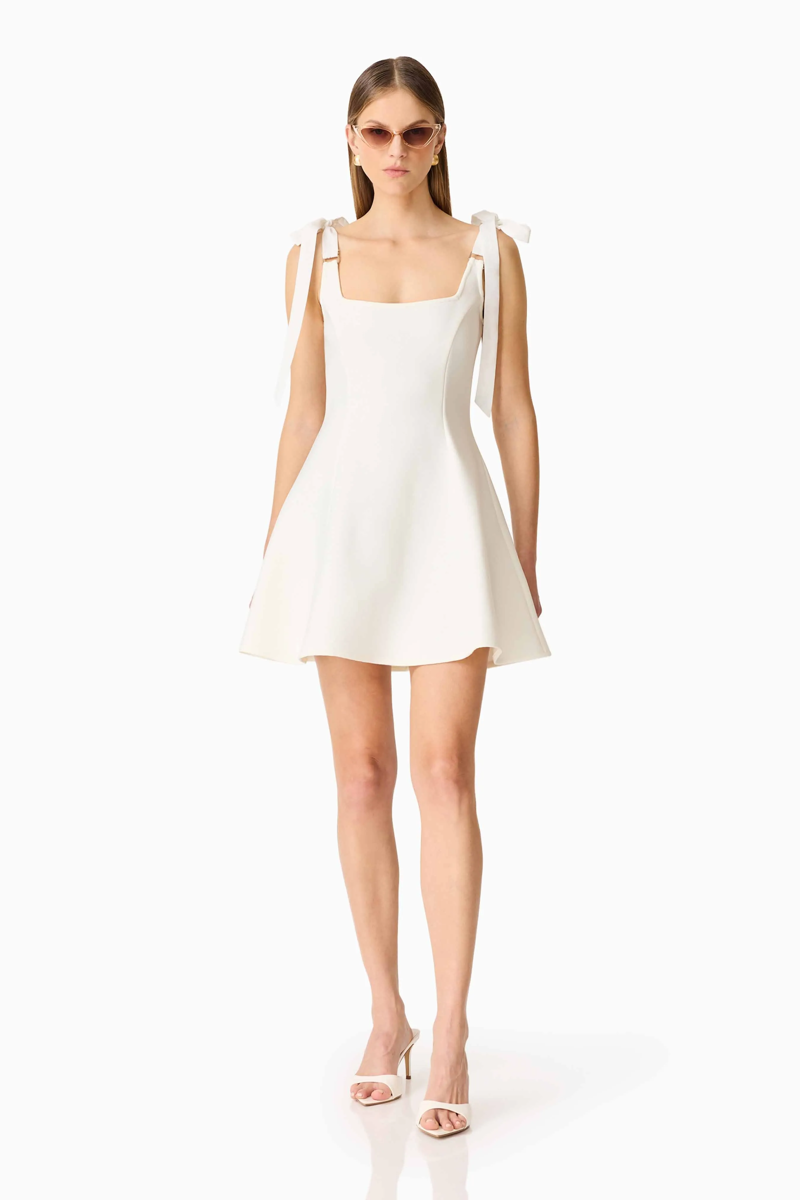 CURAAE Chantel Mini Dress in White sold by Elliatt product image thumbnail 4