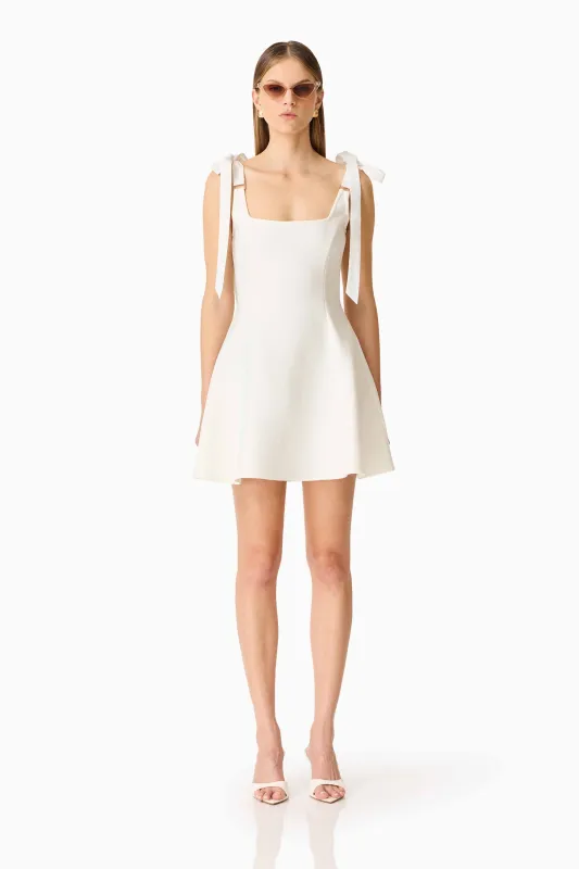 CURAAE Chantel Mini Dress in White sold by Elliatt