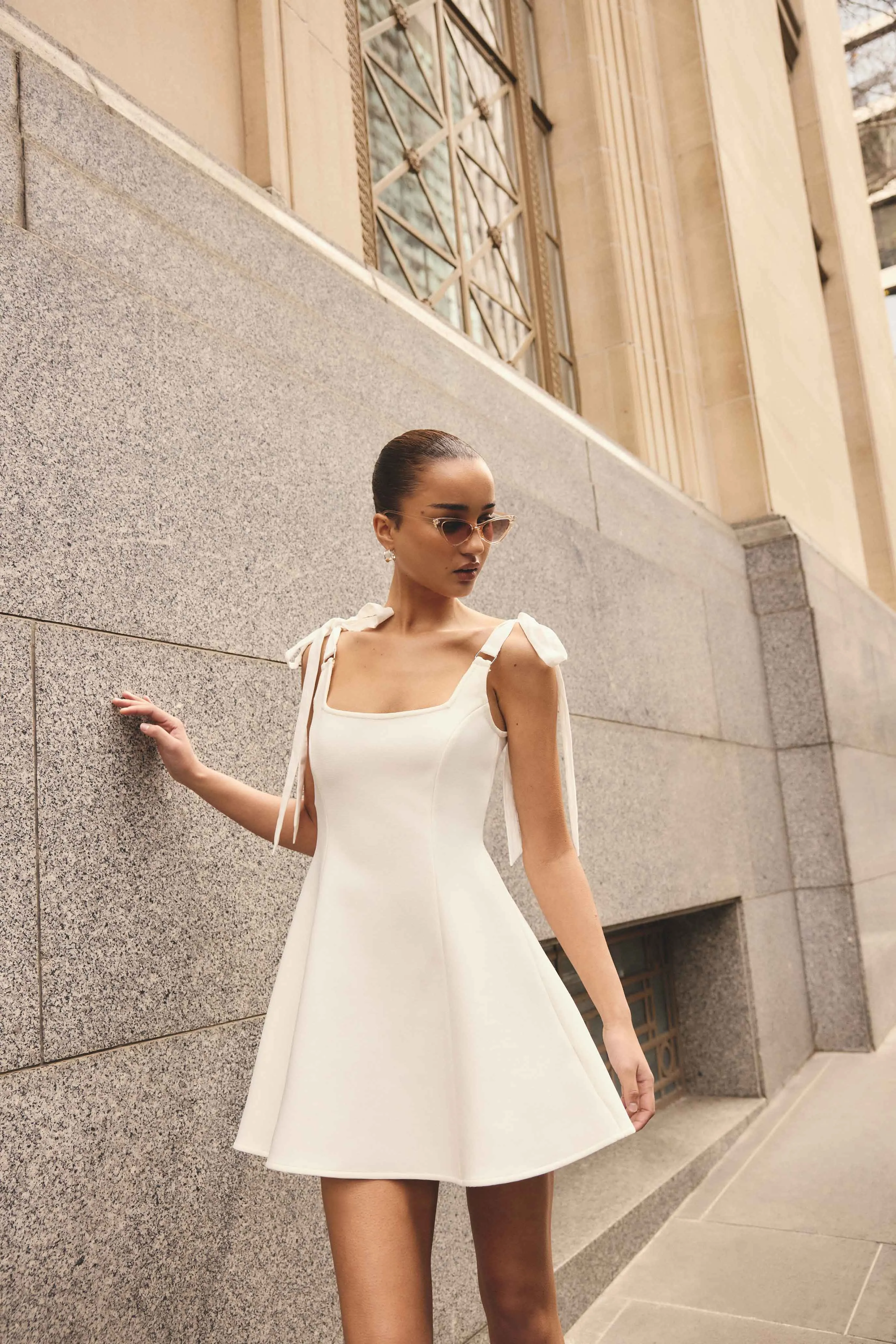 CURAAE Chantel Mini Dress in White sold by Elliatt product image thumbnail 2