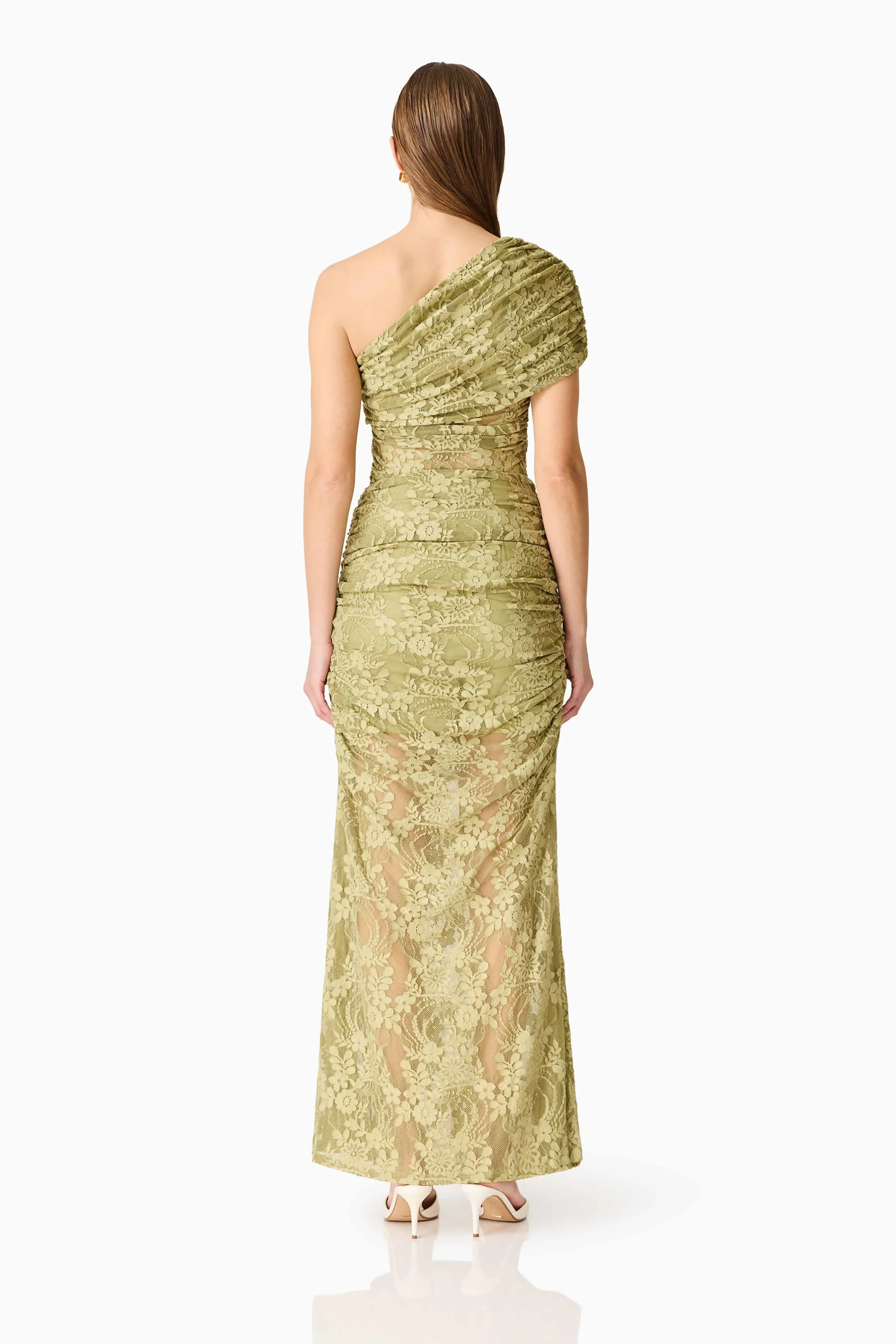 CURAAE Fiorella Maxi Dress in Pistachio Green sold by Elliatt product image thumbnail 5