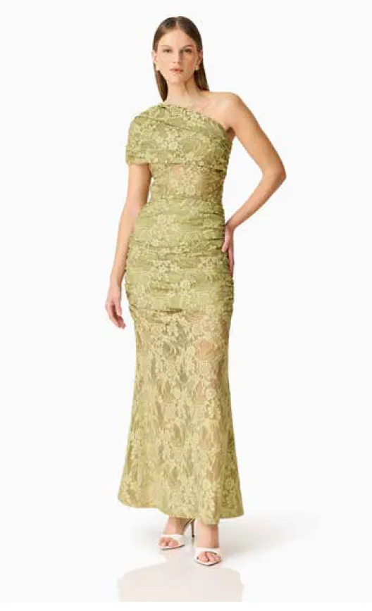 CURAAE Fiorella Maxi Dress in Pistachio Green sold by Elliatt product image thumbnail 4