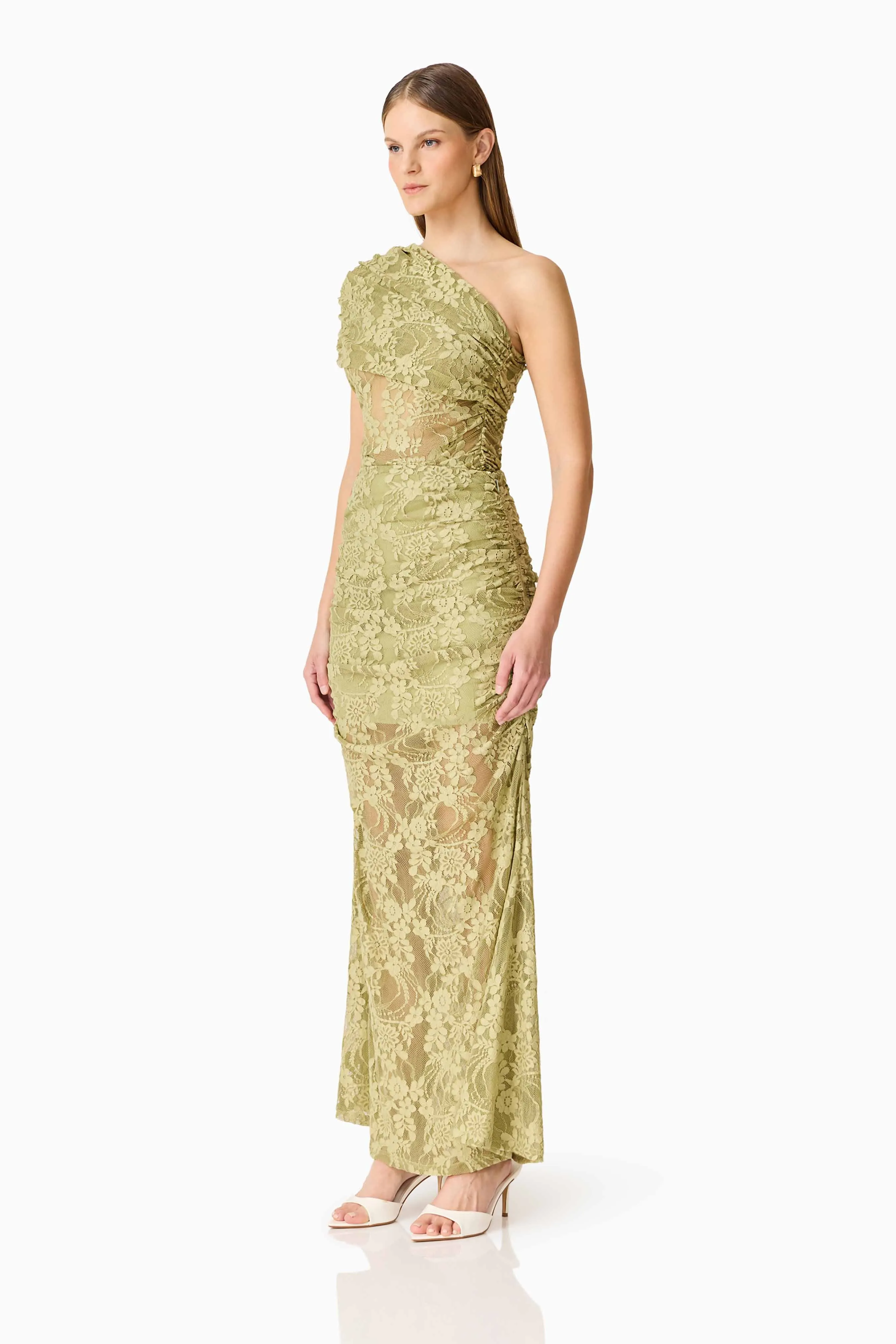 CURAAE Fiorella Maxi Dress in Pistachio Green sold by Elliatt product image thumbnail 3